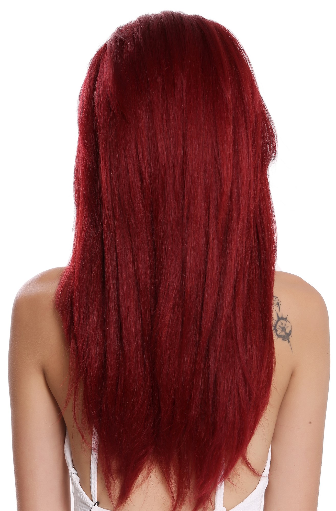 Quality Wigs, Ladies, garnet red-velvet black mix, straight, long