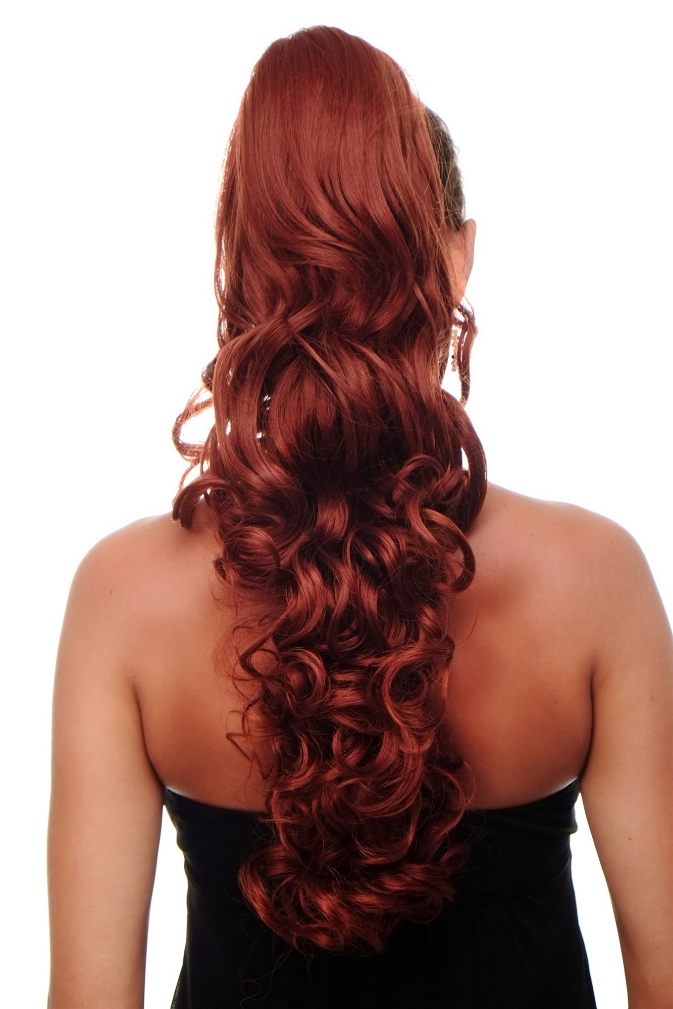 N310-131 Hairpiece PONYTAIL extension VERY long MASSIVE volume voluminous curly AMAZING curls kinks red brown auburn 23", view 2, WIG ME UP: Your Perücken Online Shop Ponytails, reddish brown, curled, long