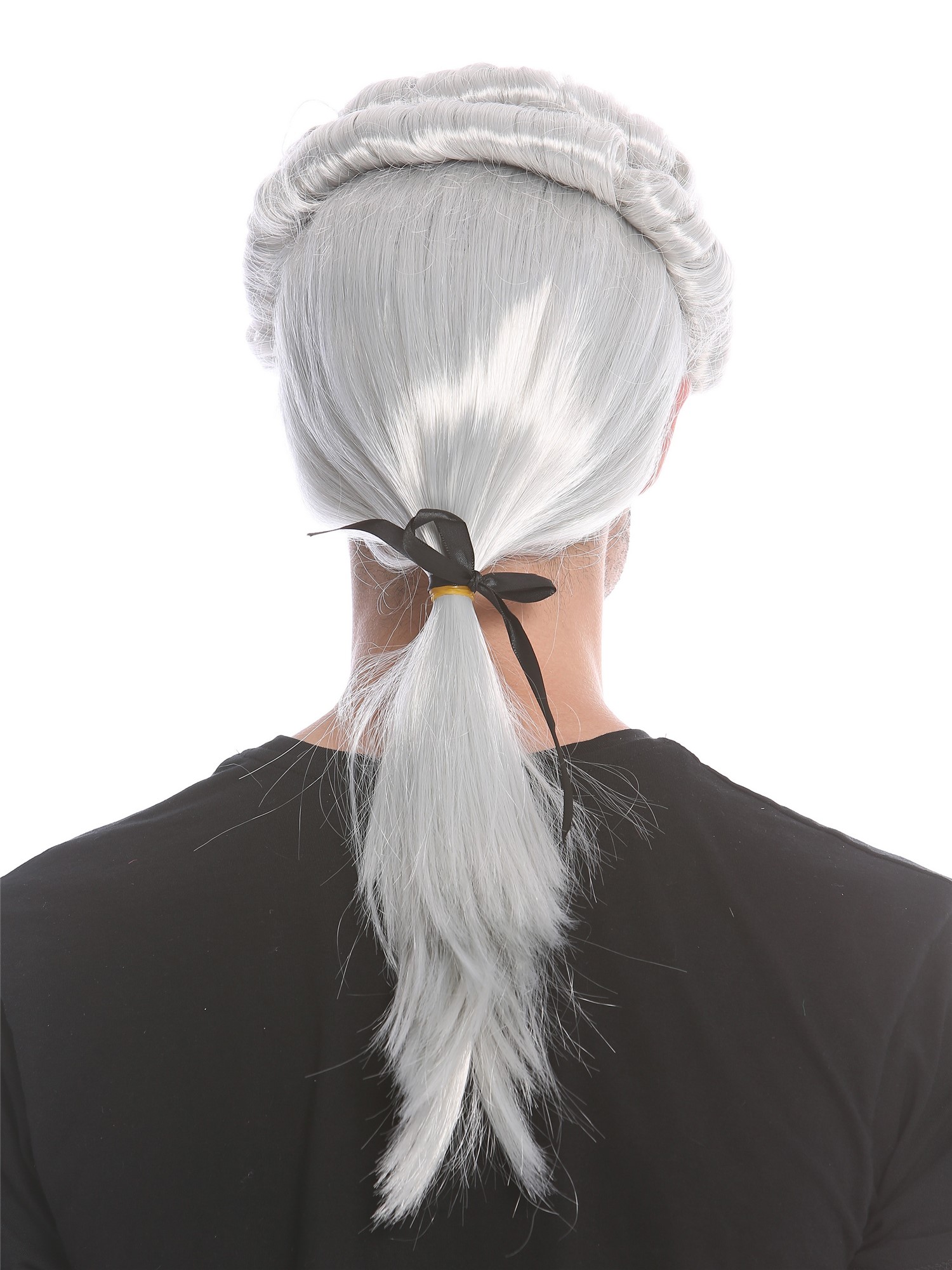 Party Wig, Men, Grey, curled, shoulder-length