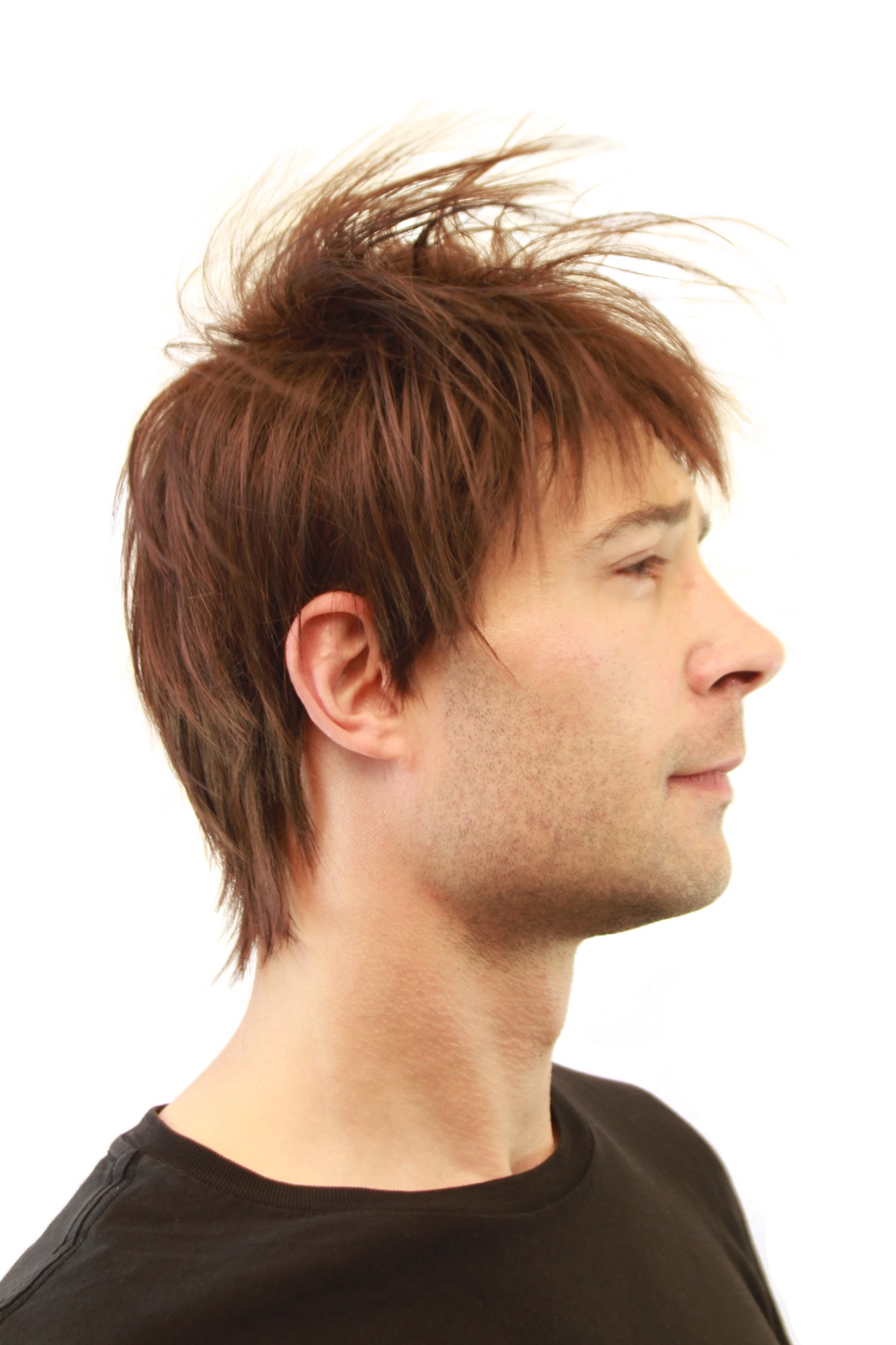 Men's WIG (for Men or Unisex) HIGH  synthetic MIXED BROWN BRUNETTE short youthful young look, view 2, WIG ME UP: Your Perücken Online Shop Quality Wigs, Men, Brown, straight, short