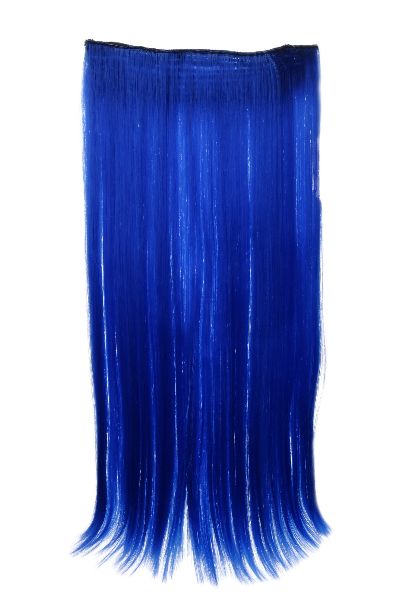 Halfwig, neon blue, straight, long