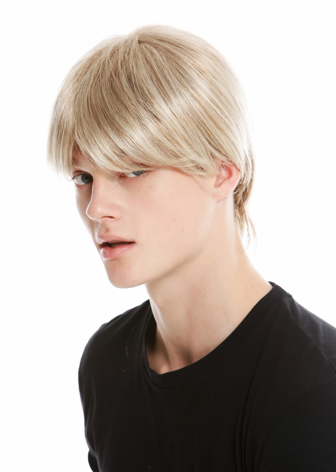 Monofilament men's wig short sleek medium blonde light blonde  mix TYL-019-MT, view 3, WIG ME UP: Your Perücken Online Shop Quality Wigs, Unisex, blond mix, straight, short