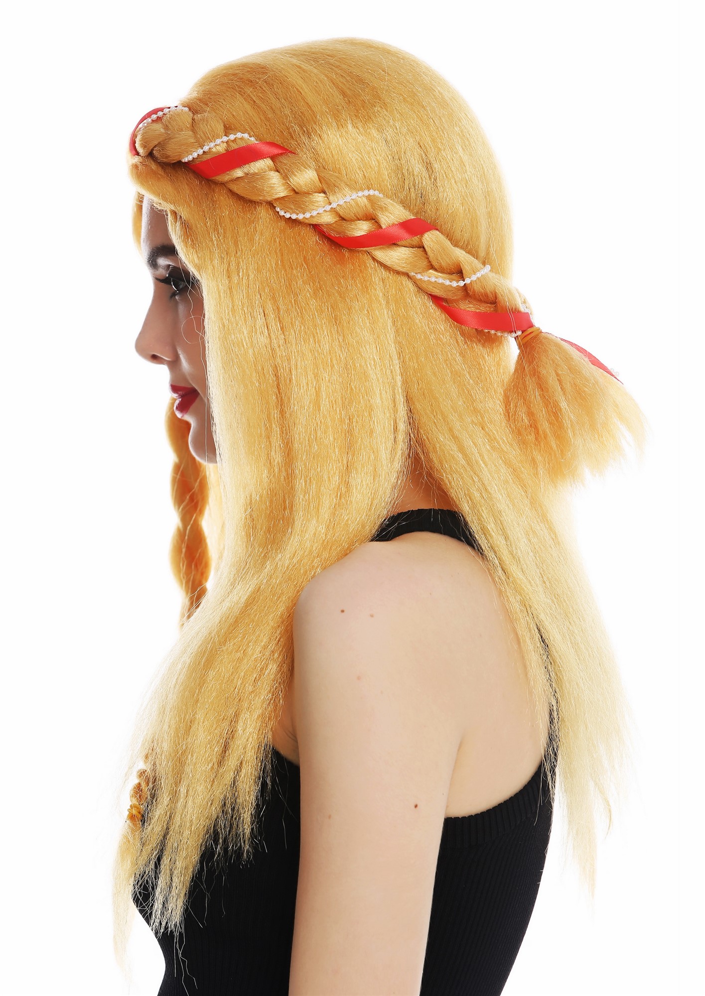 Wig women long blond plaited Alice band fantasy princess middle ages maid 69055A, view 4, WIG ME UP: Your Perücken Online Shop Party Wig, Ladies, Blonde, Braided, long