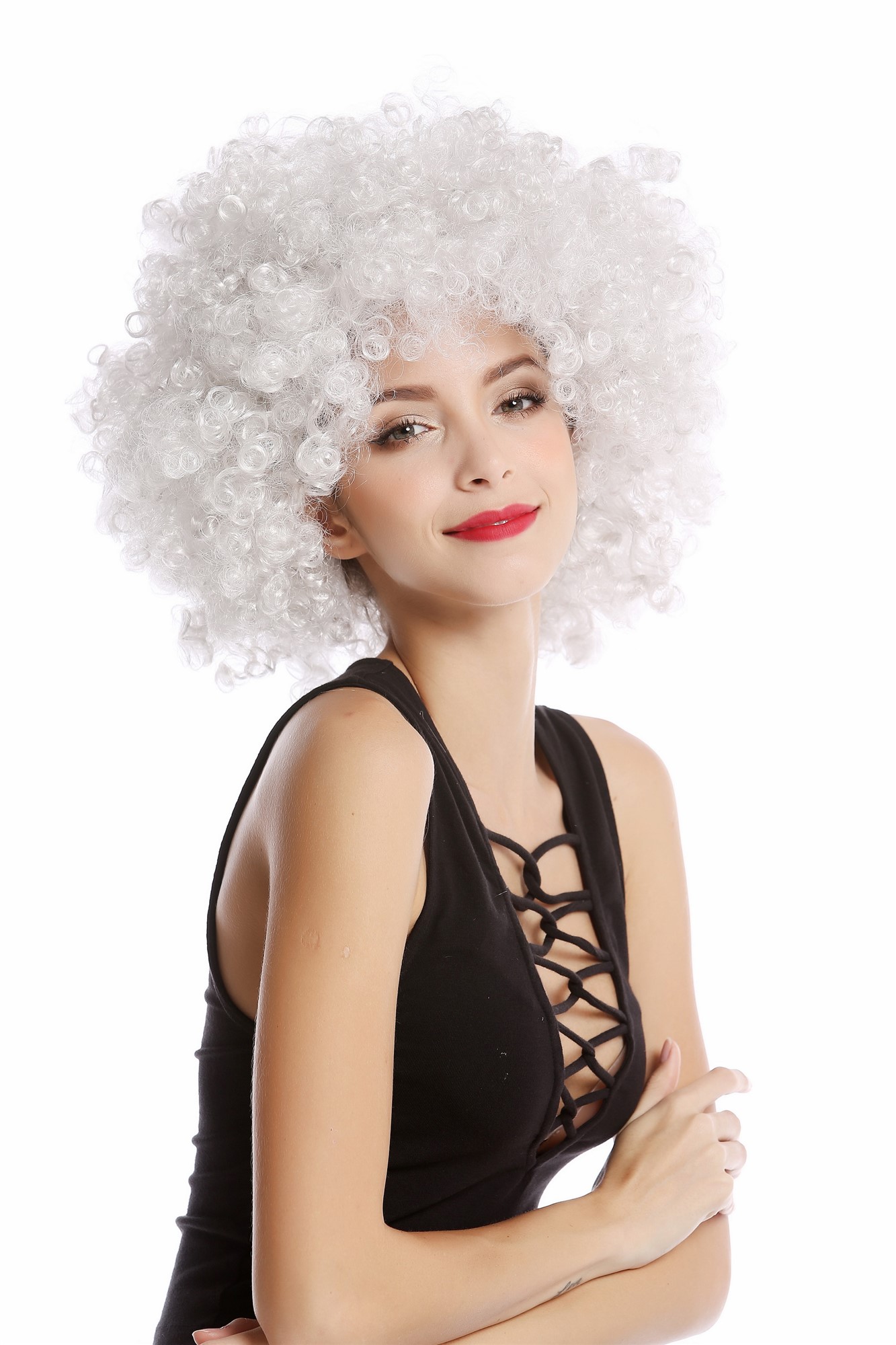 Party Wig, Ladies, Grey, curled, short