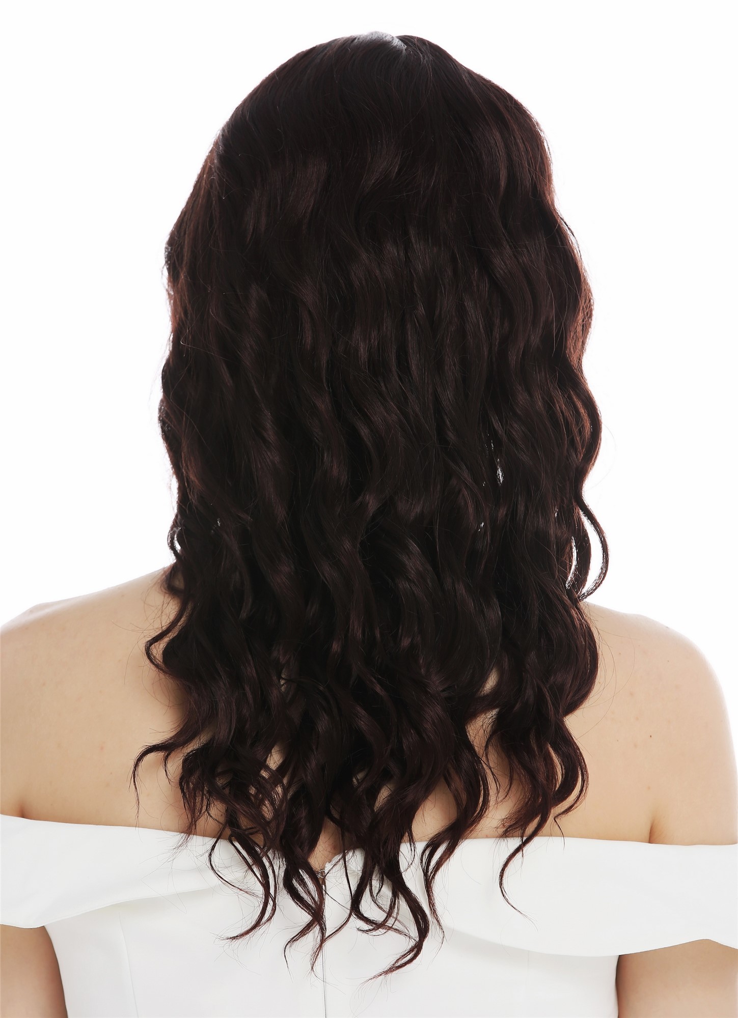 Women's wig ladies' wig long wavy water wave middle parting mahogany brown VK-9, view 6, WIG ME UP: Your Perücken Online Shop Quality Wigs, Ladies, black-brown mix, wavy, long