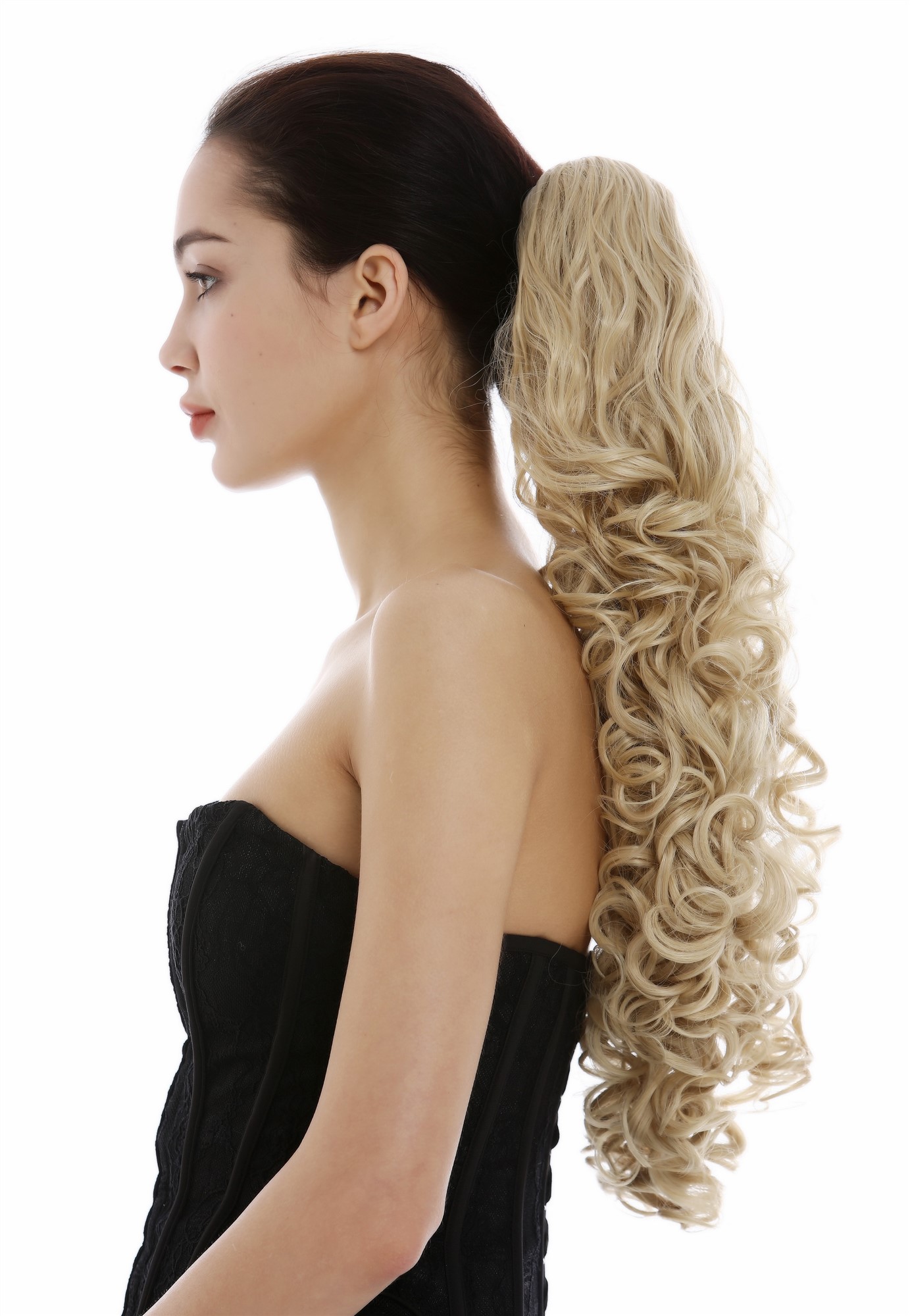 Hairpiece ponytail long volume voluminous curly curls kinks golden blonde N310 , view 3, WIG ME UP: Your Perücken Online Shop Ponytails, light blonde-golden blonde mix, curled, long