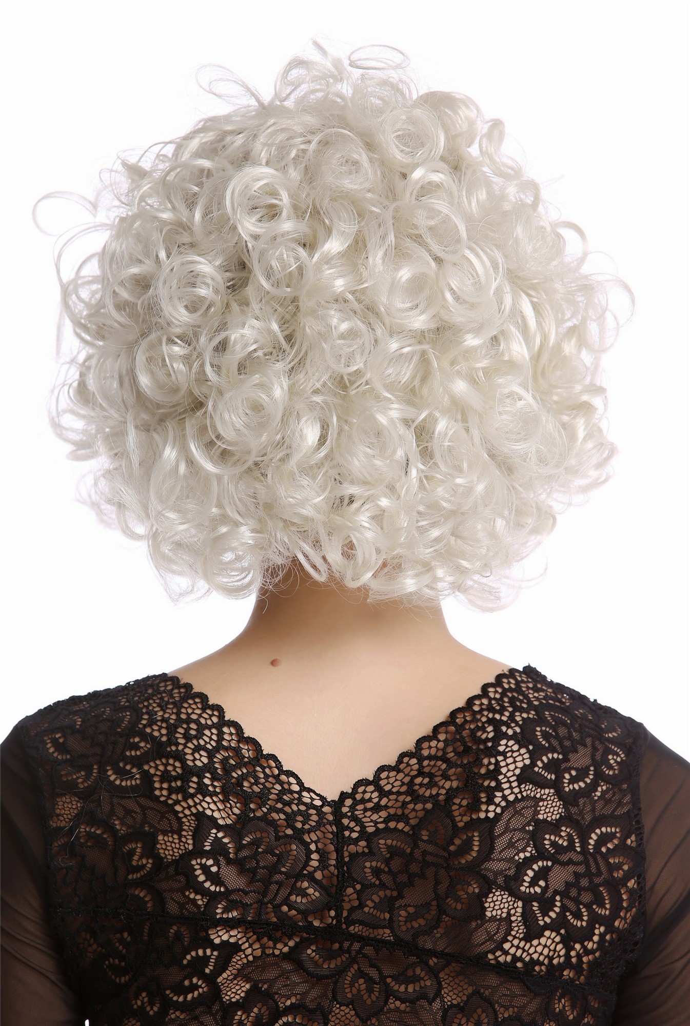 Wig Lady Women Hollywood Diva curly straight middle-parting platinum blonde 1352, view 3, WIG ME UP: Your Perücken Online Shop Party Wig, Ladies, Blonde, curled, short
