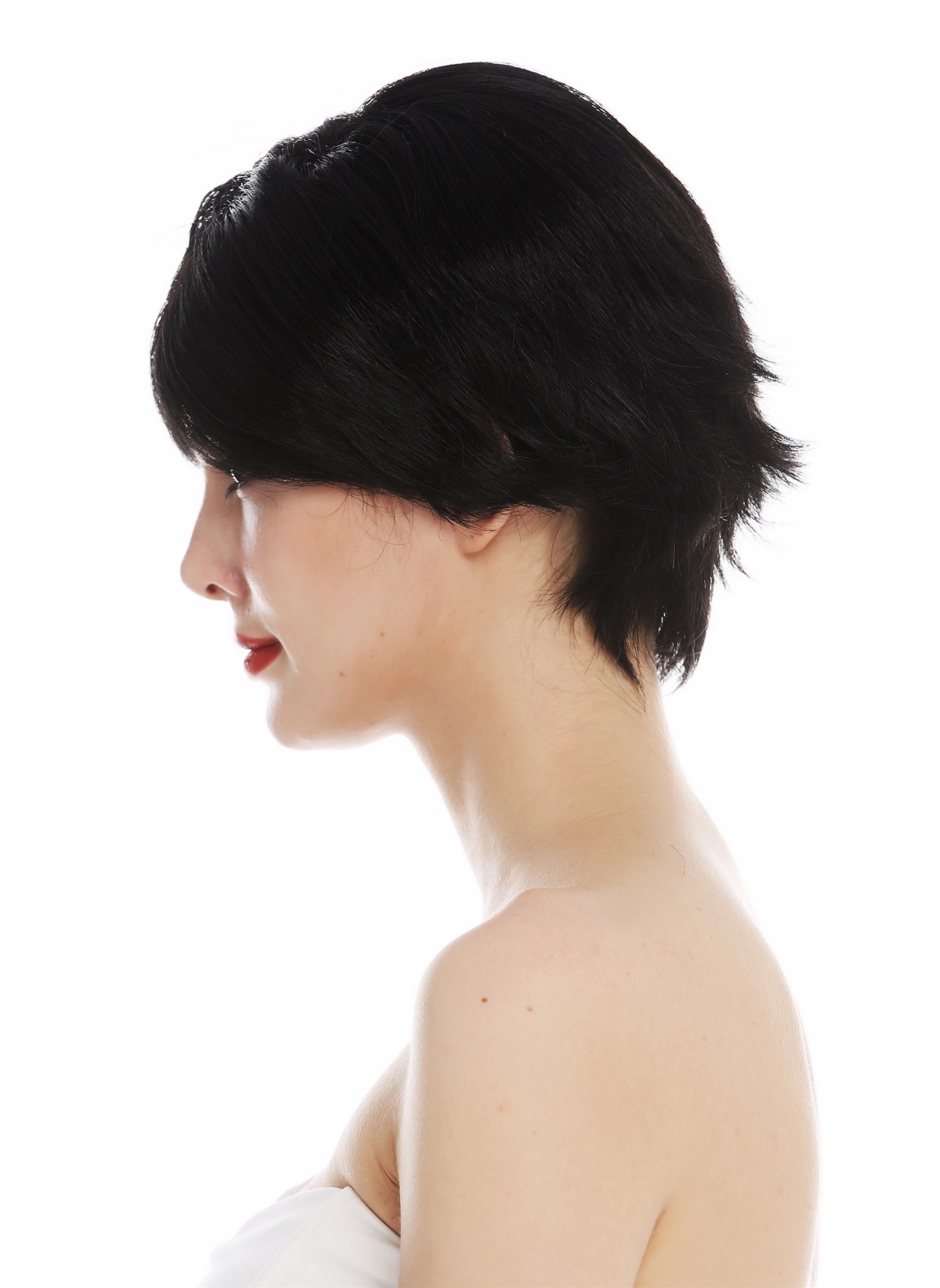 Monofilament women's wig short sleek parted black red highlights TYM-492-MT, view 3, WIG ME UP: Your Perücken Online Shop Quality Wigs, Ladies, black-red mix, straight, short