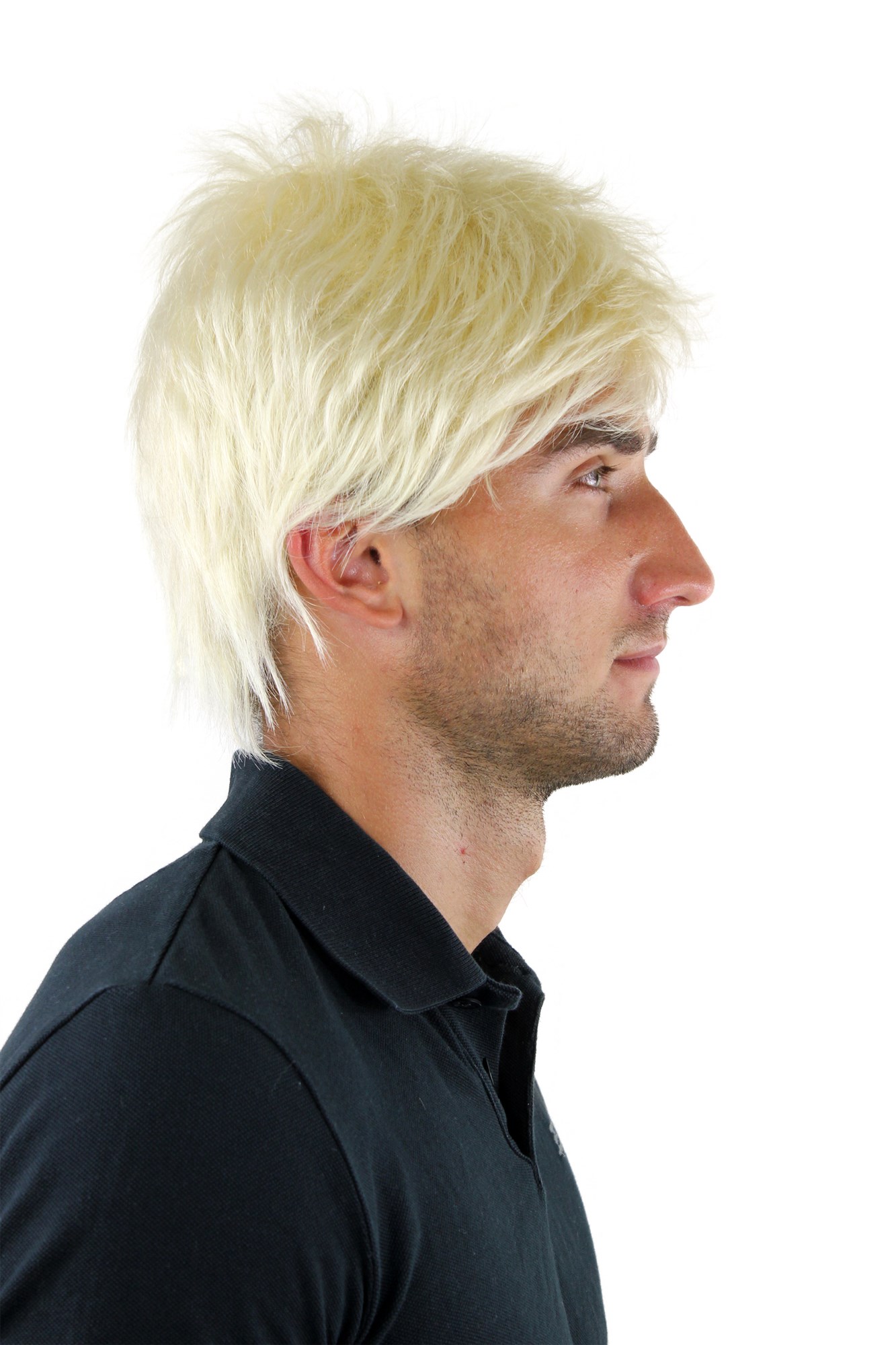 Men's WIG (for Men or Unisex) HIGH  synthetic short BRIGHT BLOND blonde youthful young look, view 5, WIG ME UP: Your Perücken Online Shop Quality Wigs, Men, platinum blonde, straight, short