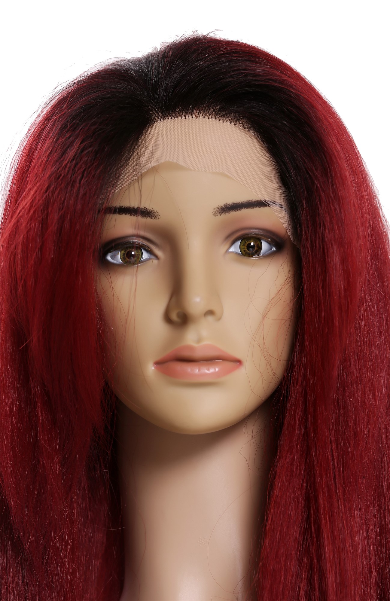 Quality Wigs, Ladies, garnet red-velvet black mix, straight, long