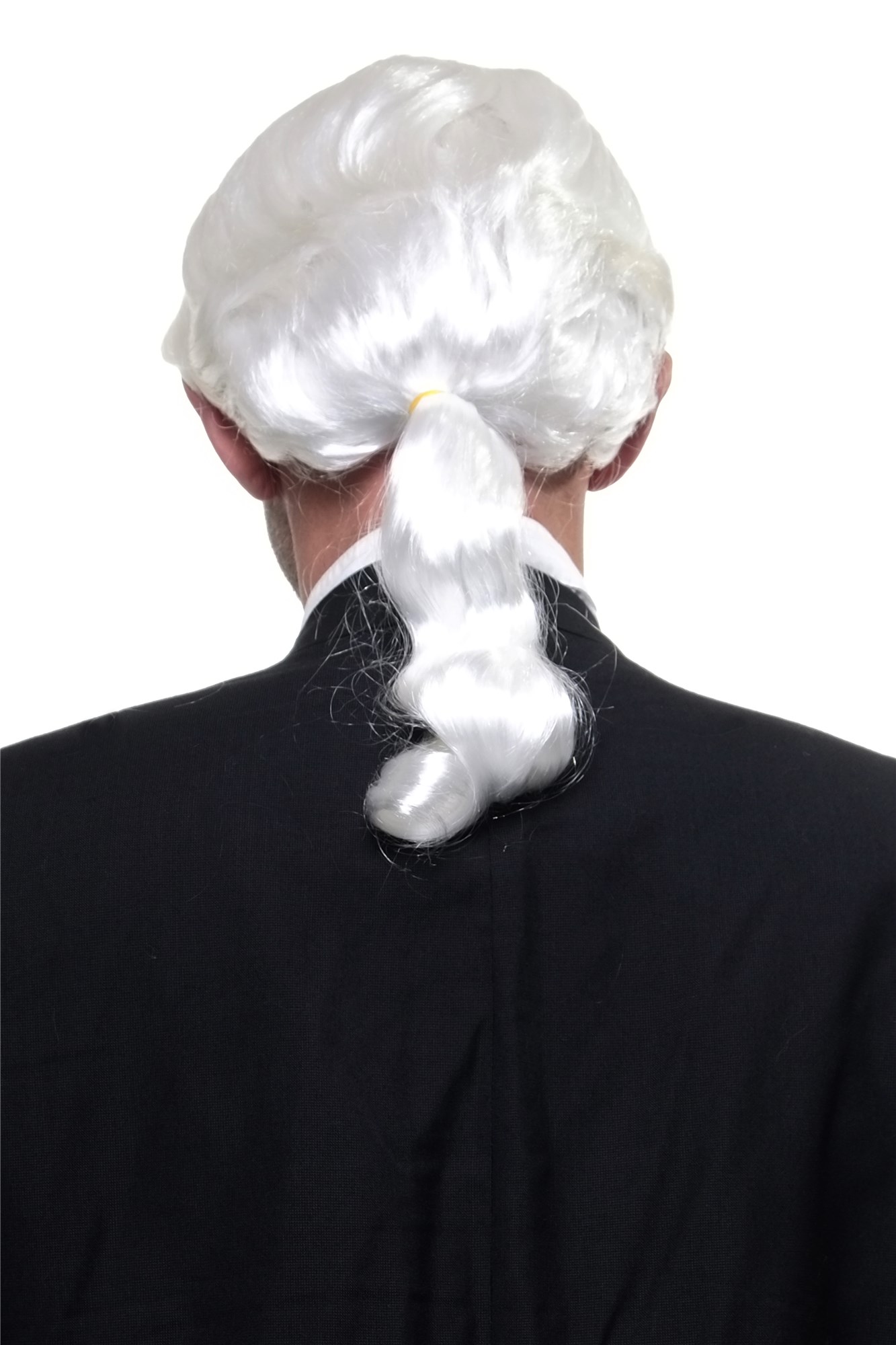 günstige Party Perücke, Herren Perücke Barock Edelmann Graf Dracula 4287-P68, Ansicht 3, WIG ME UP: Ihr Perücken Online Shop glatte Party Perücke weiß schulterlange Haare für Herren