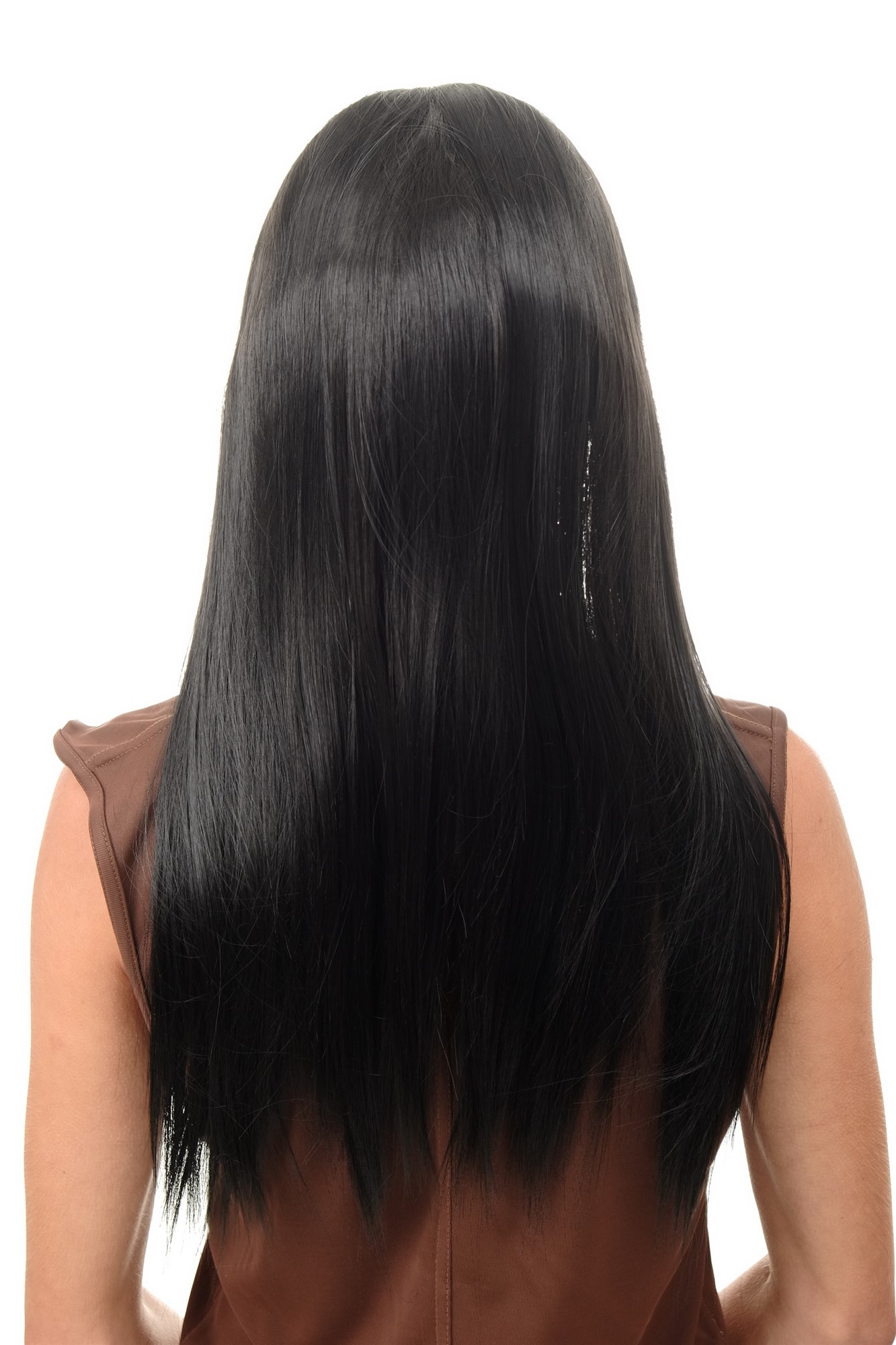 Hair Circlets, velvet black, straight, long