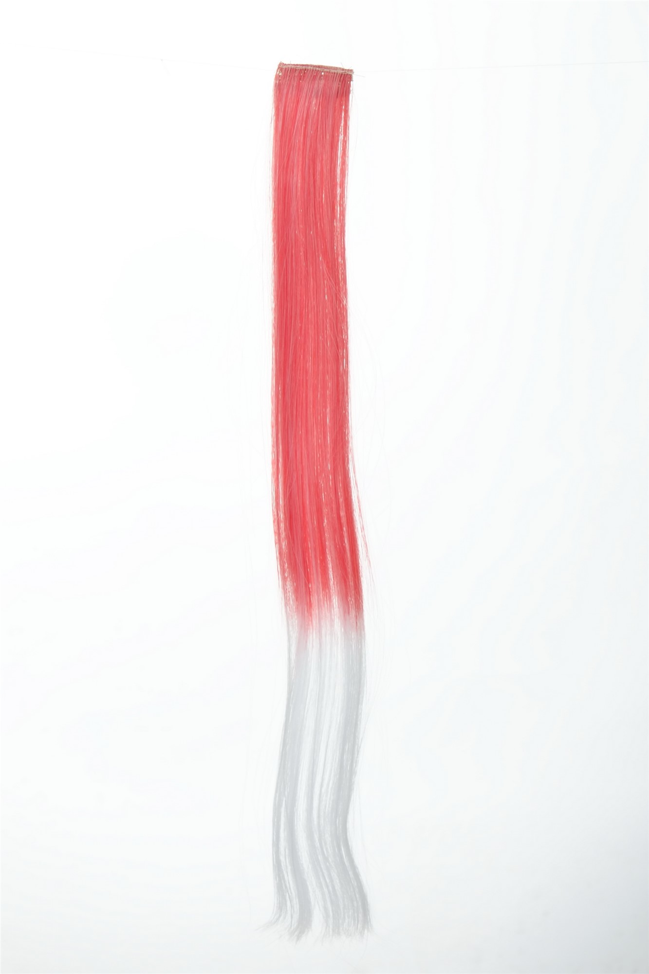 glatte Extensions Feuerrot-Weiß-Mix 45 cm lang