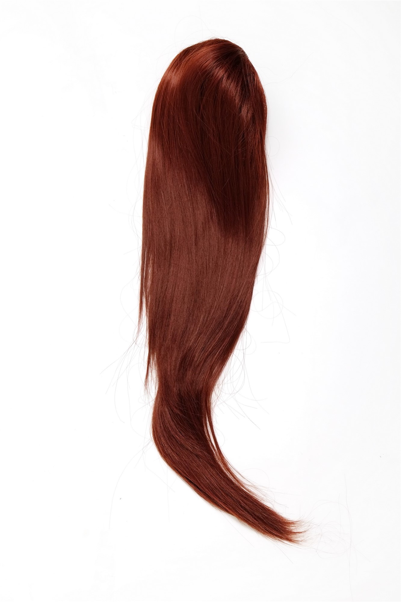 Ponytail clamp combs string straight voluminous very long dark auburn red WK06, view 3, WIG ME UP: Your Perücken Online Shop Ponytails, golden-reddish brown, straight, long