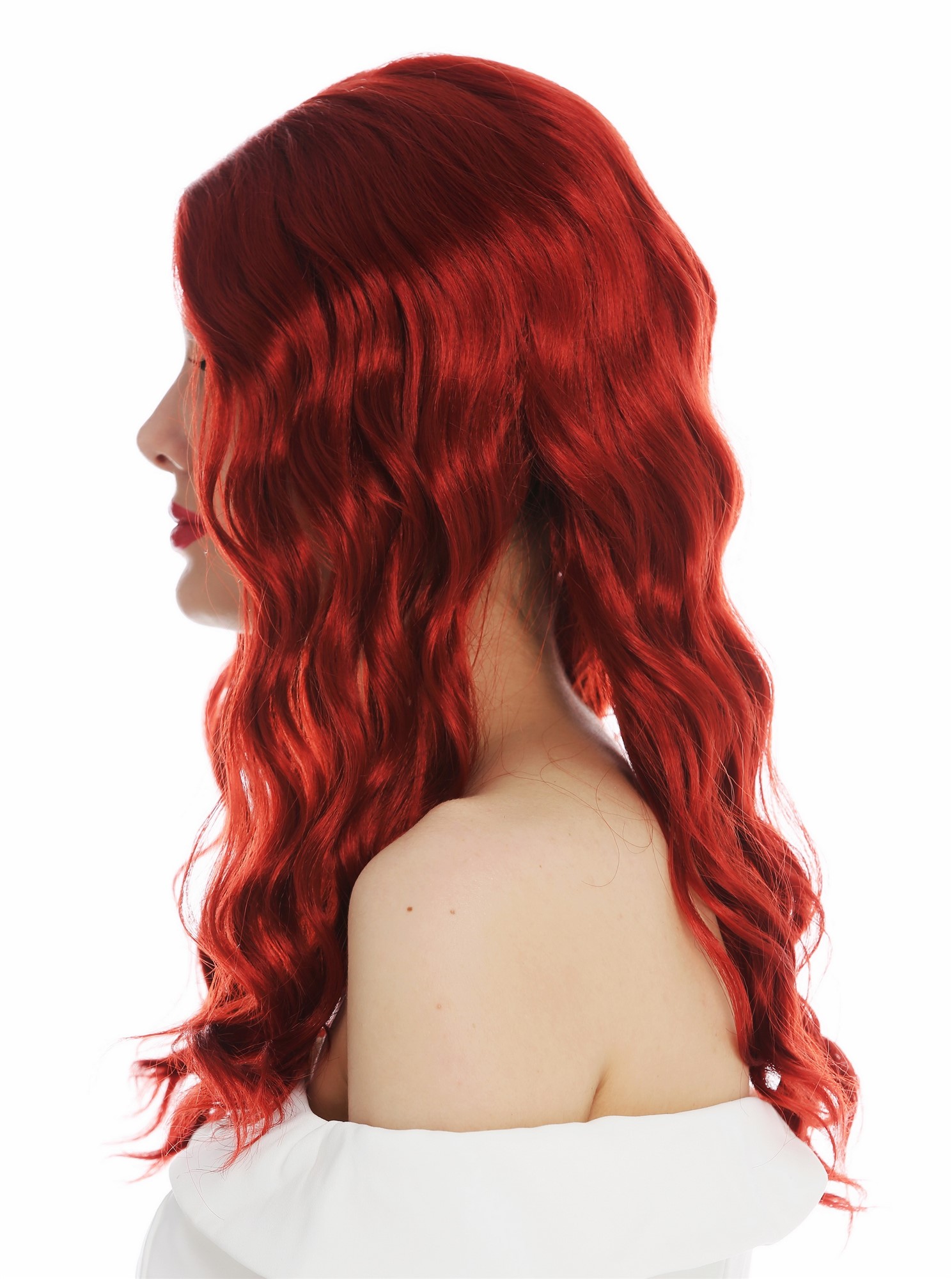 Women's wig ladies' wig long wavy water wave middle parting fiery red VK-9, view 3, WIG ME UP: Your Perücken Online Shop Quality Wigs, Ladies, fire red, wavy, long