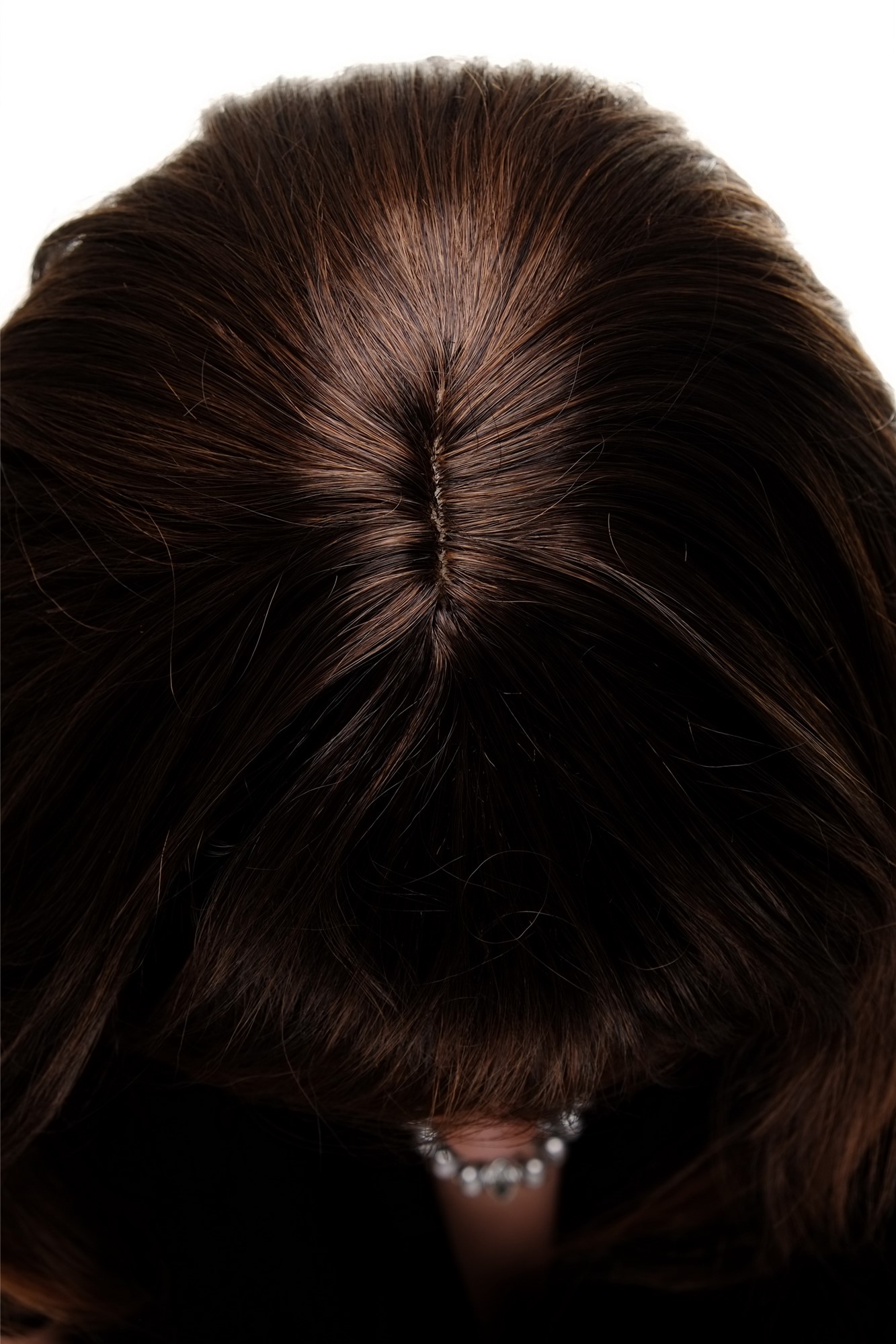 hochwertige Qualitätsperücken, Lange natürliche Damen Perücke gewellt natürlicher Braun-Mix 6311-2T30, Ansicht 5, WIG ME UP: Ihr Perücken Online Shop wellige Tressen-Perücke mit Kopfhaut-Imitat Schwarzbraun-Kupferbraun-Mix sehr lange Haare für Damen