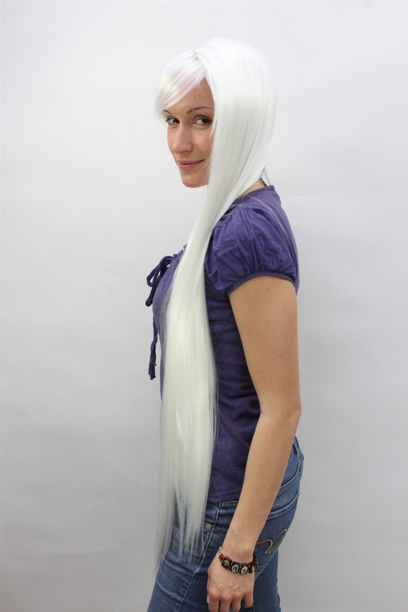 EXTRA LONG platinum white FAIRYTALE WIG faery elv ICE QUEEN (9293L Colour B80), view 2, WIG ME UP: Your Perücken Online Shop Quality Wigs, Ladies, light blonde, straight, very long