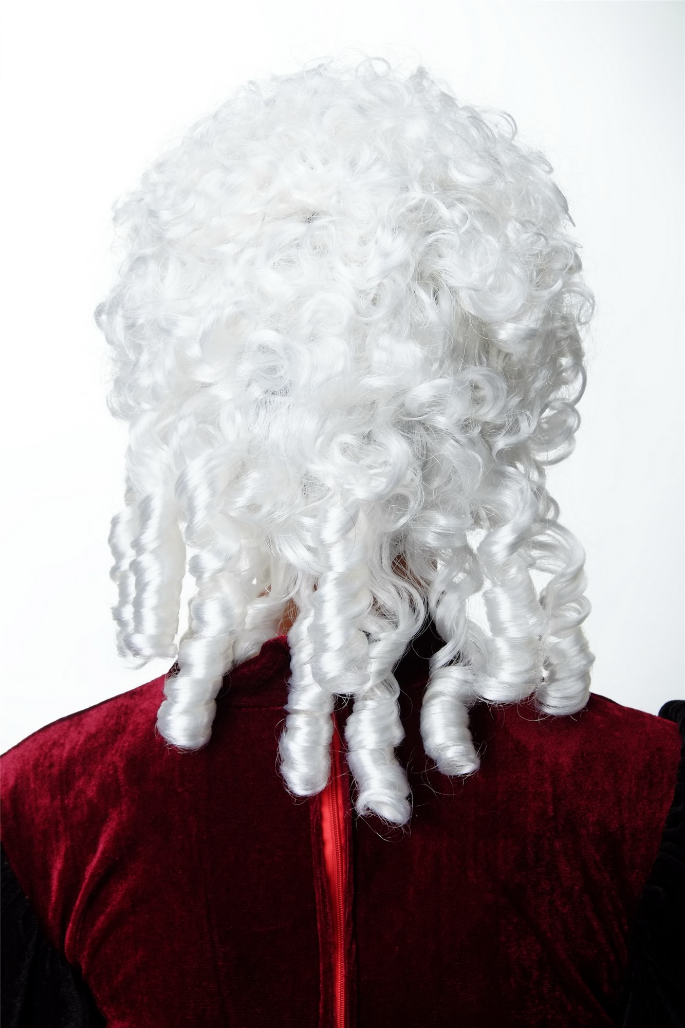 Lady Man Party Wig Fancy Dress Baroque Lord Renaissance white curls coils Noble French King Queen, view 4, WIG ME UP: Your Perücken Online Shop Party Wig, Unisex, White, curled, shoulder-length