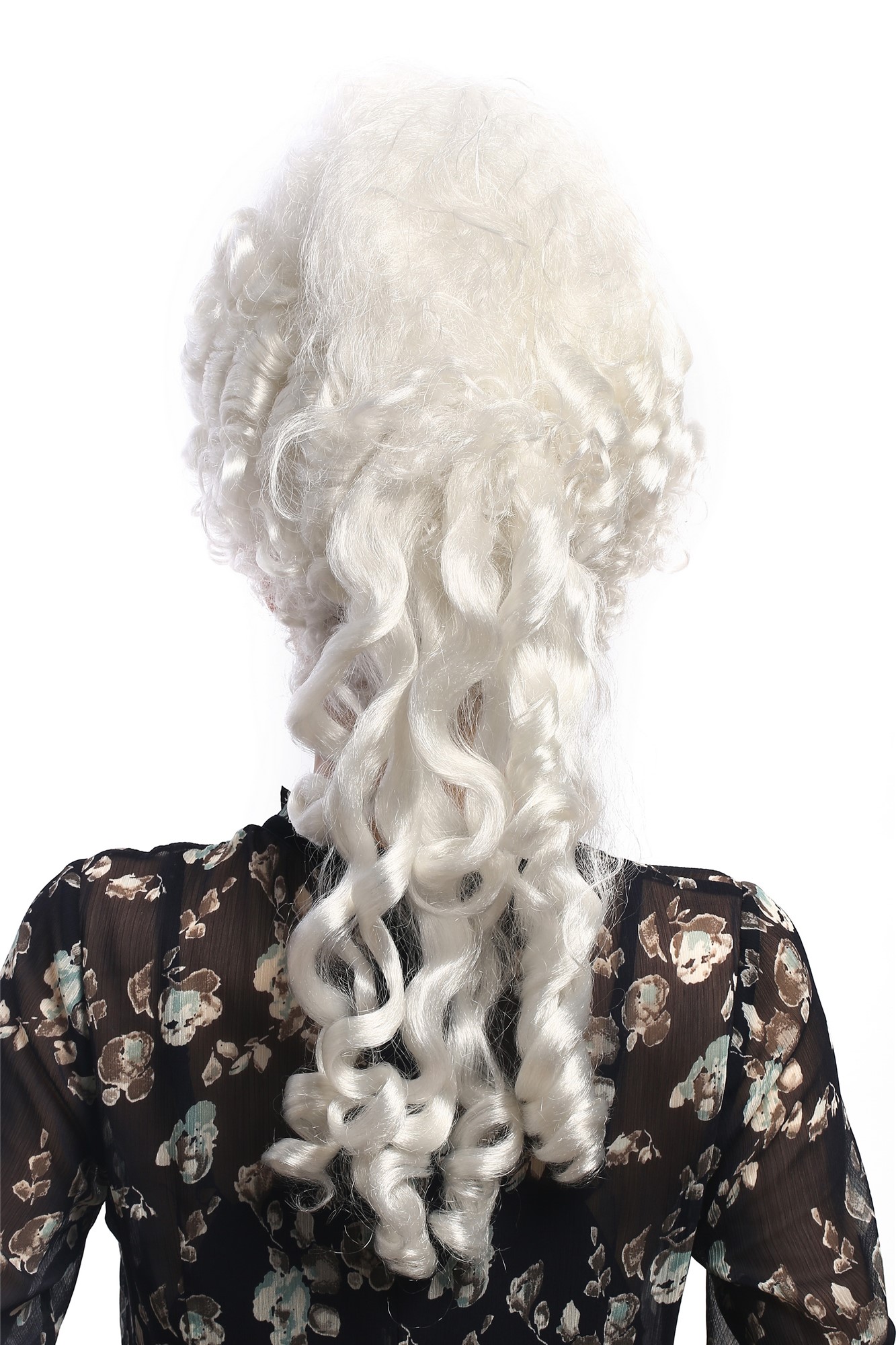 Lady Party Wig Fancy Dress Baroque Renaissance Beehive white Marie Antoinette Queen Aristocrat, view 3, WIG ME UP: Your Perücken Online Shop Party Wig, Ladies, White, curled, long