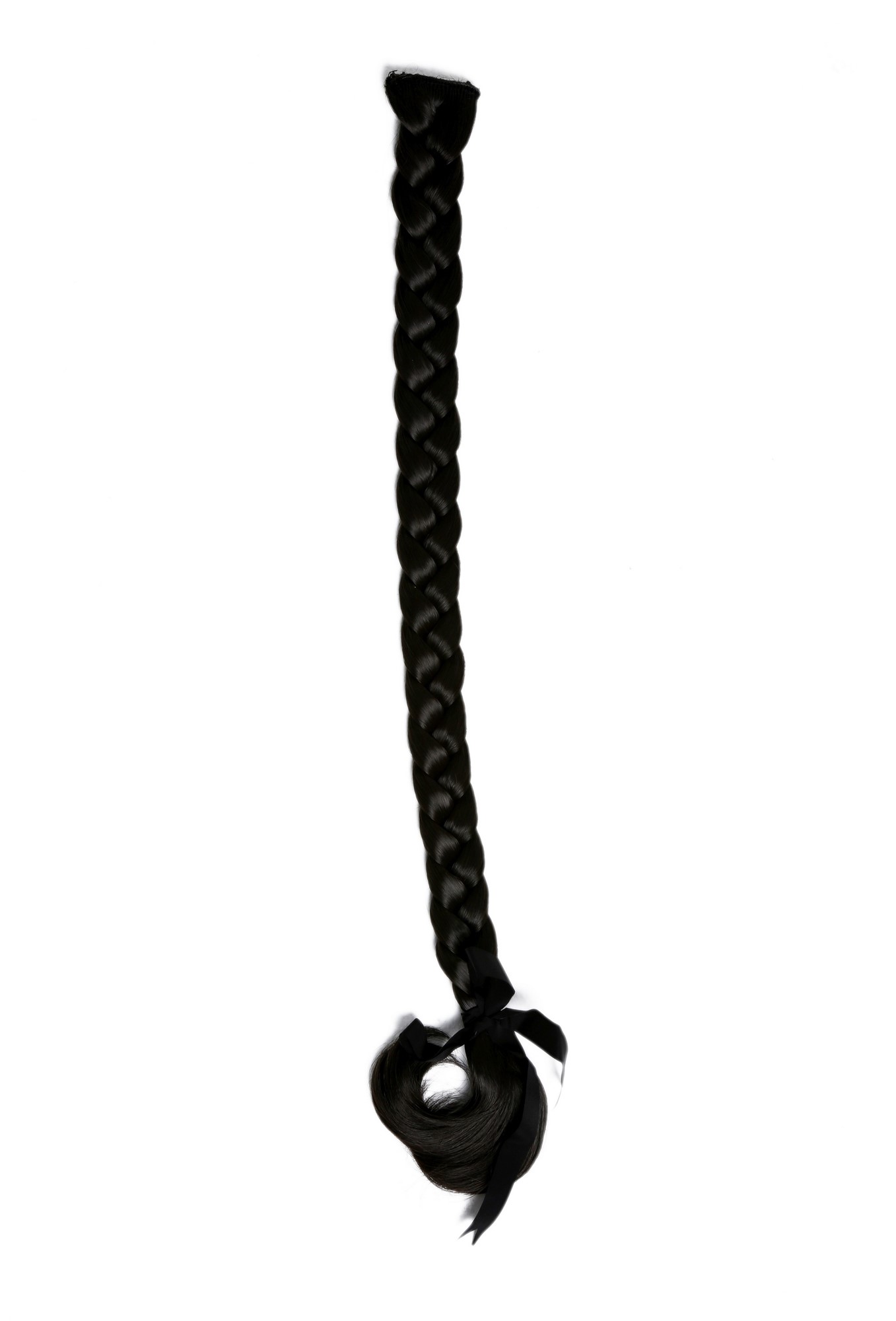 Braided Plait Hairpiece plaited Clip-in Hair Extension long dark ash brown SA101, front view, WIG ME UP: Your Perücken Online Shop Ponytails, dark brown, Braided, long