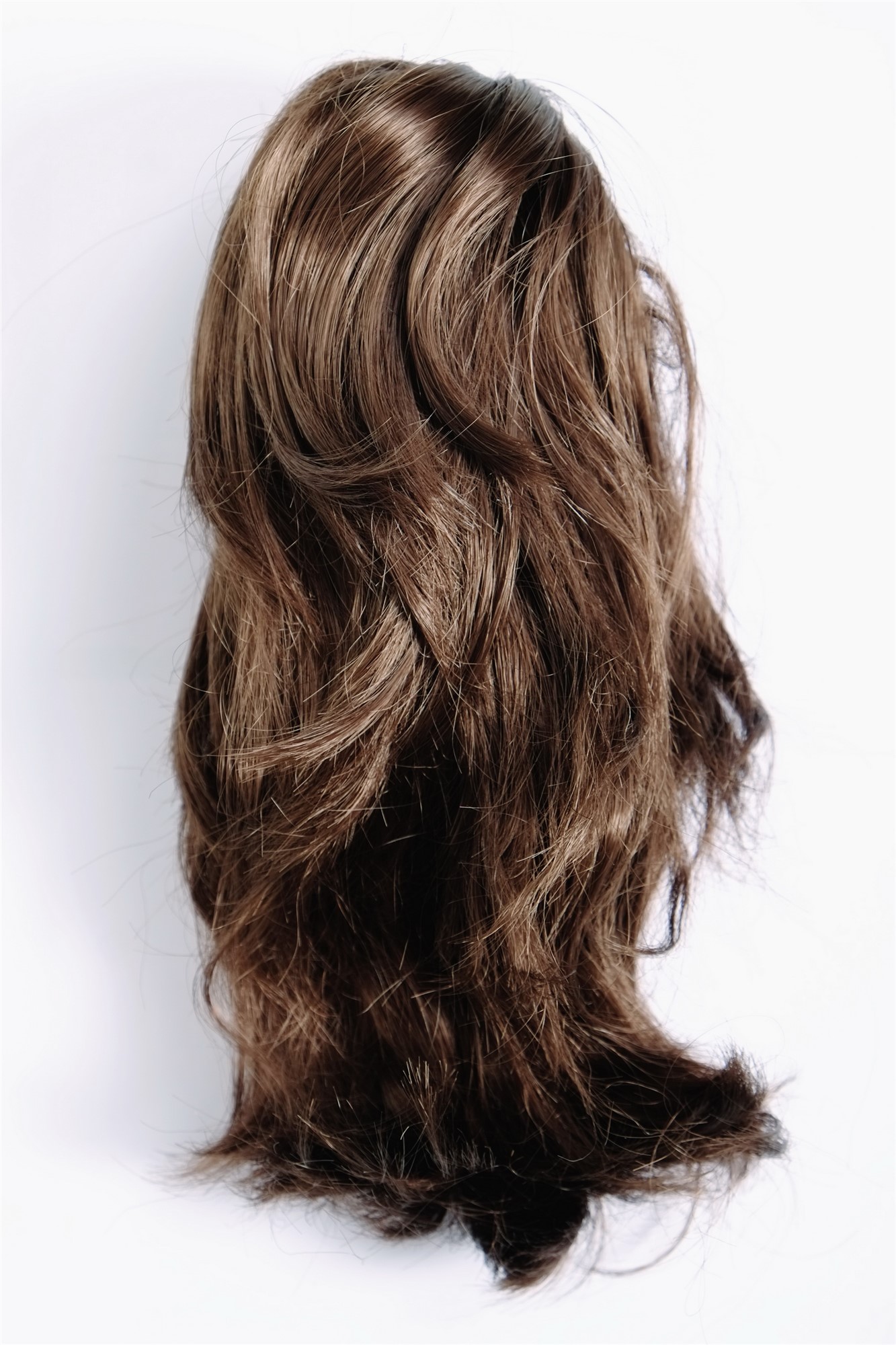 hochwertiges Haarteil Mittel-Aschbraun kurz wild Befestigung mit Butterfly-Klammer Modell: T6545, Ansicht 5, WIG ME UP: Ihr Perücken Online Shop glattes Zopf-Haarteil Mittel-Aschbraun 20 cm lang
