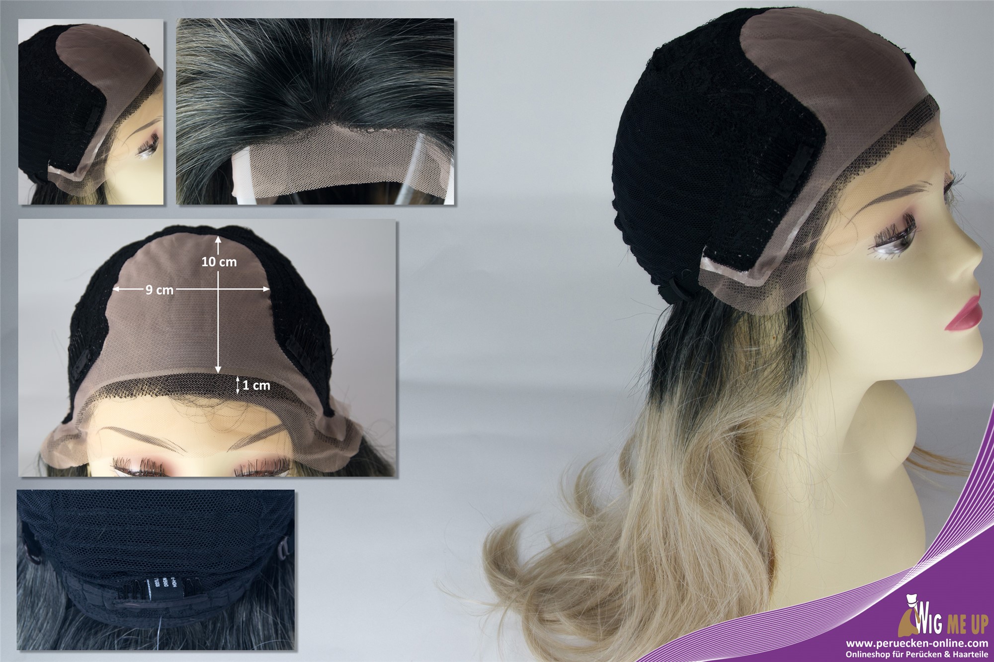 Quality Wigs, Ladies, ash blonde-platinum blonde-velvet black-strawberry blonde mix, wavy, long