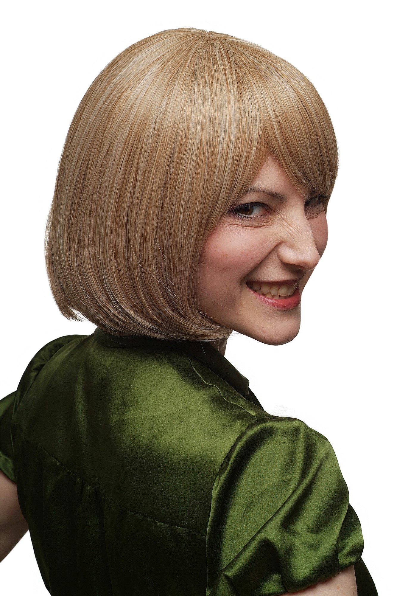 Very pretty! Lady  Wig Bob mixed blond dark & bright blond strands SA041-27/613, front view, WIG ME UP: Your Perücken Online Shop Quality Wigs, Ladies, dark blonde, straight, short