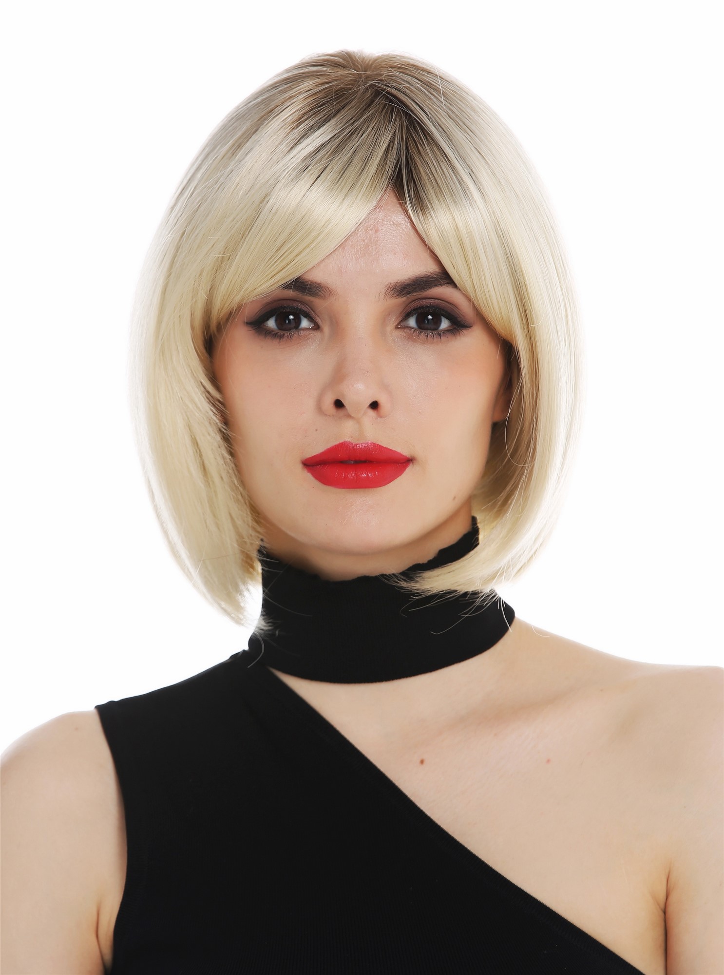 Quality Wigs, Ladies, blonde-brown mix, straight, short