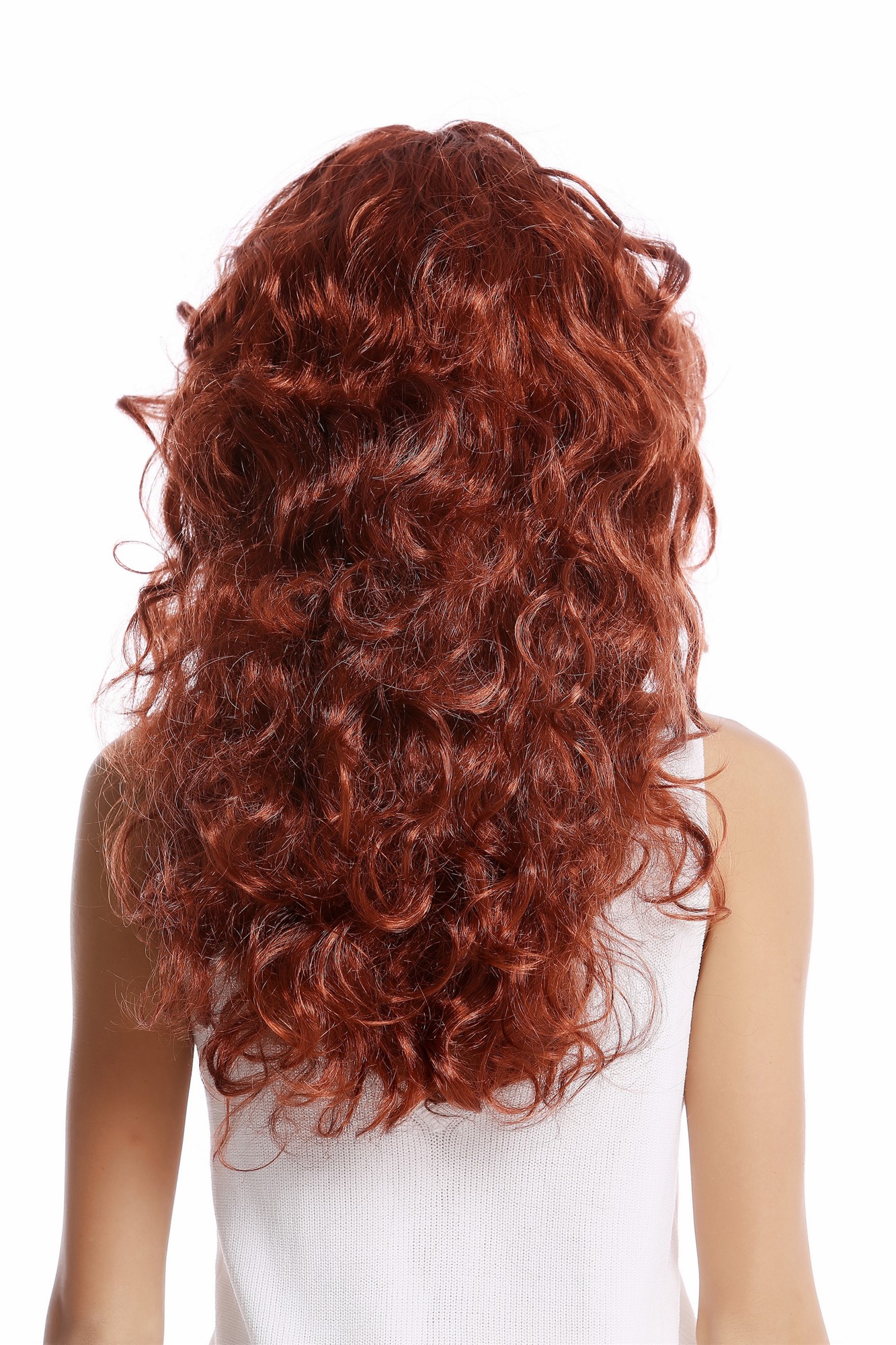 91240-ZA340A/ZA24A Wig Lady Women Halloween Cosplay Red Brown Mix long wavy braided Alice band, view 4, WIG ME UP: Your Perücken Online Shop Party Wig, Ladies, brown, red, Braided, long