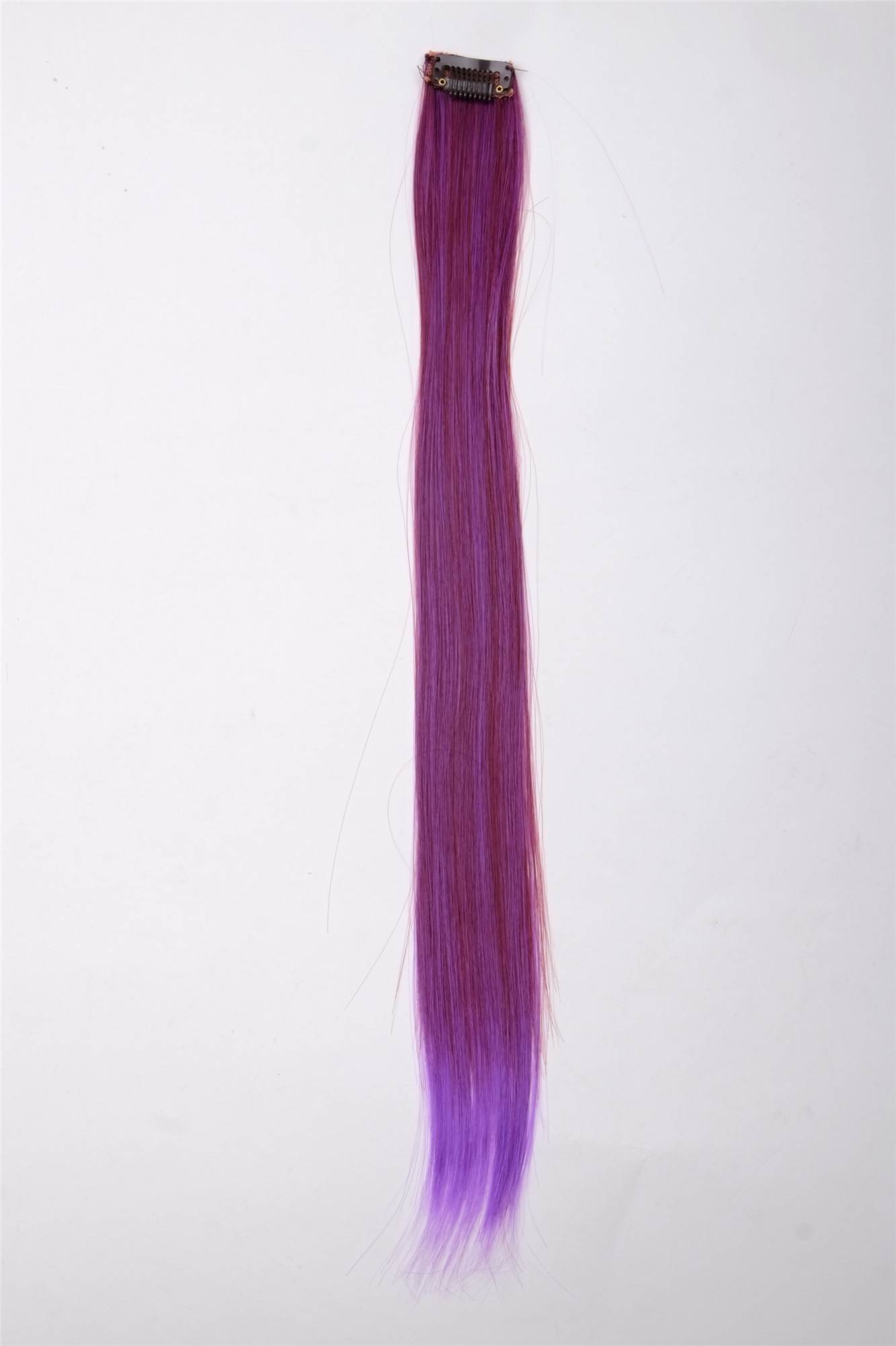 glatte Extensions Rot-Violett-Mix 45 cm lang