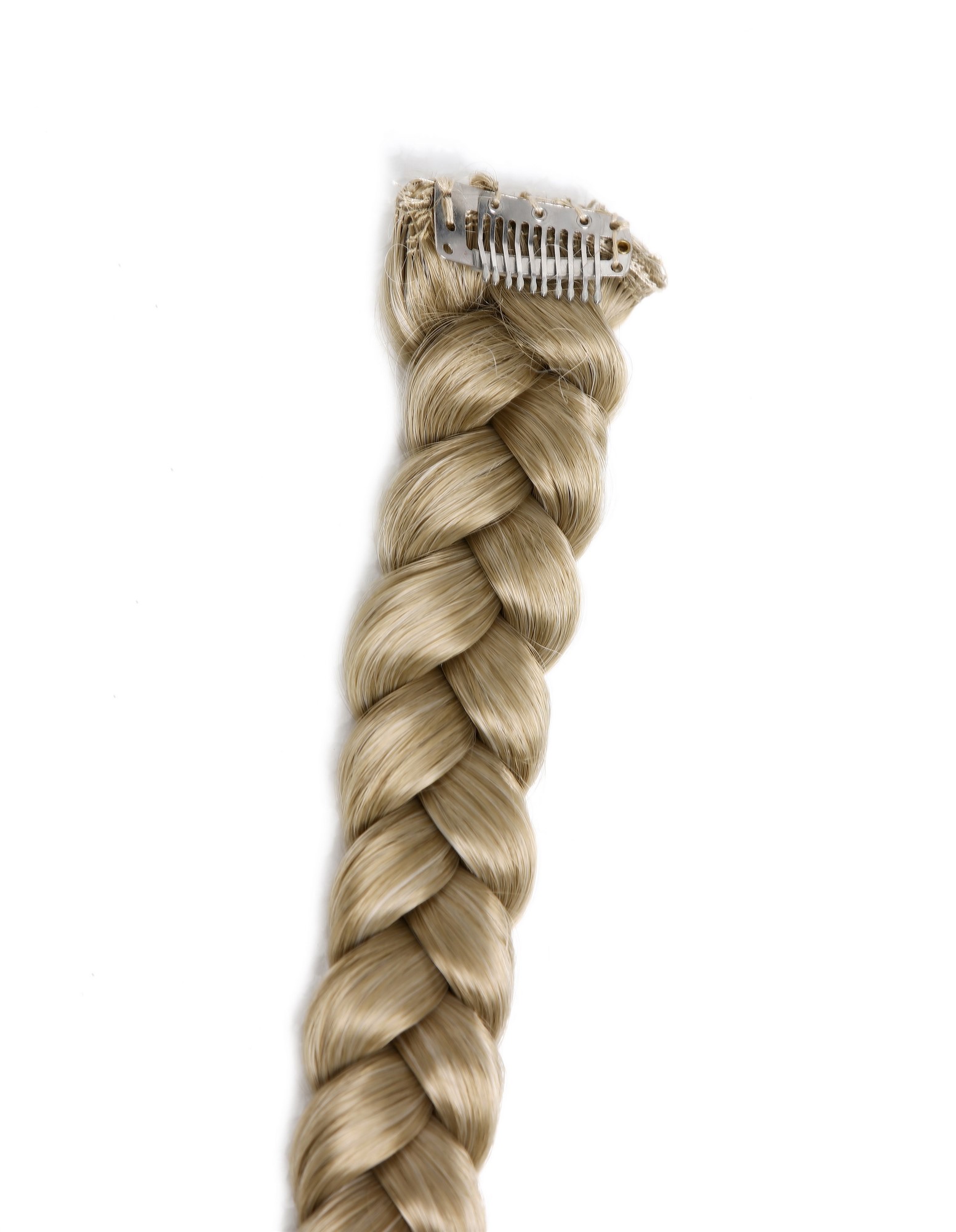 hochwertiger Geflochtener Zopf Flechtzopf mit Clip lang Blond Aschblond SA101-24, Ansicht 3, WIG ME UP: Ihr Perücken Online Shop geflochtenes Zopf-Haarteil Aschblond 50 cm lang