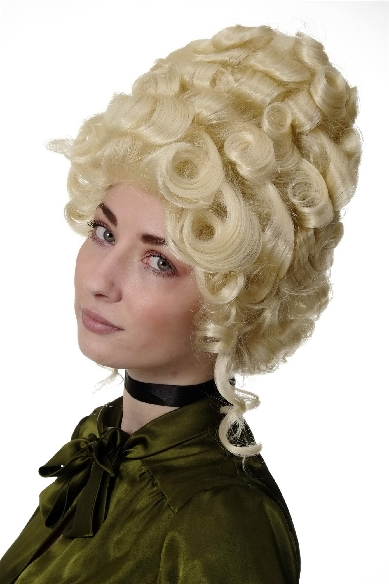 Quality Wigs, Ladies, platinum blonde, curled, short