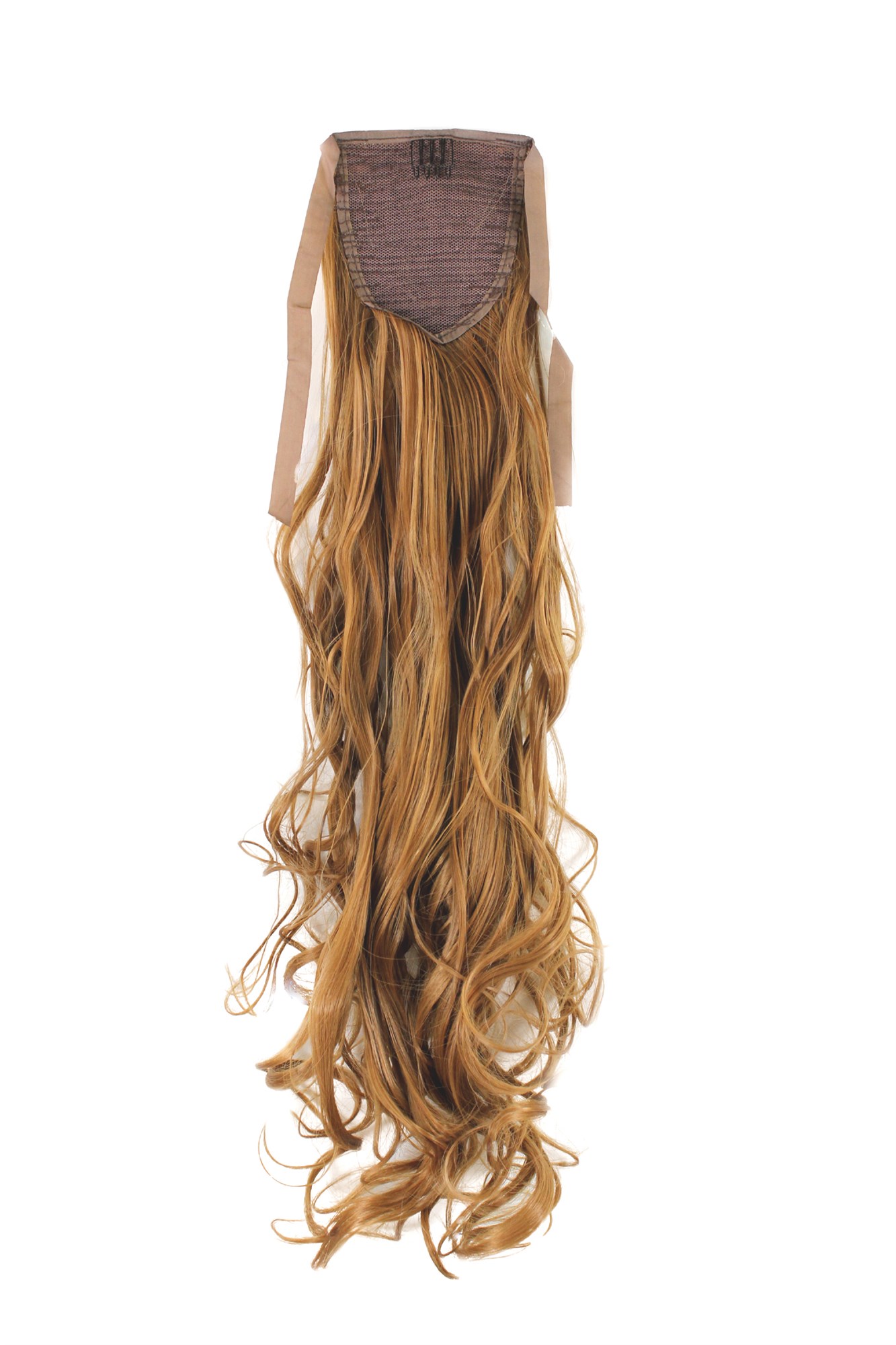 hochwertiger Zopf Haarteil mit Klammer und Band Kupfer-Blond wellig 63 cm YZF-1094HT-27, Ansicht 2, WIG ME UP: Ihr Perücken Online Shop welliges Zopf-Haarteil Kupferblond 63 cm lang