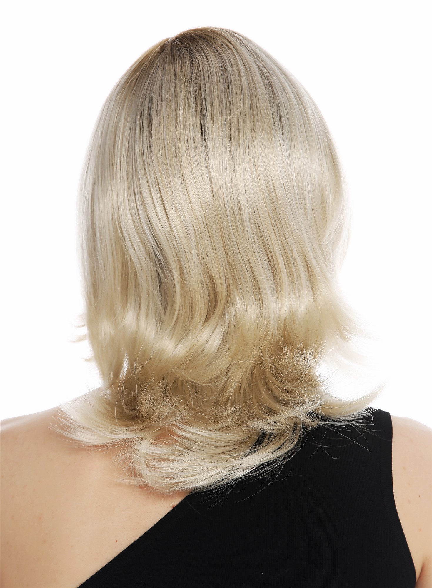 Quality Wigs, Ladies, blonde-brown mix, straight, shoulder-length