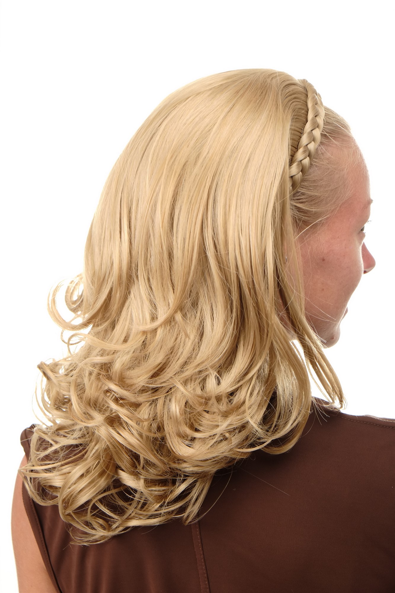 Hair Circlets, golden blonde, Braided, shoulder-length