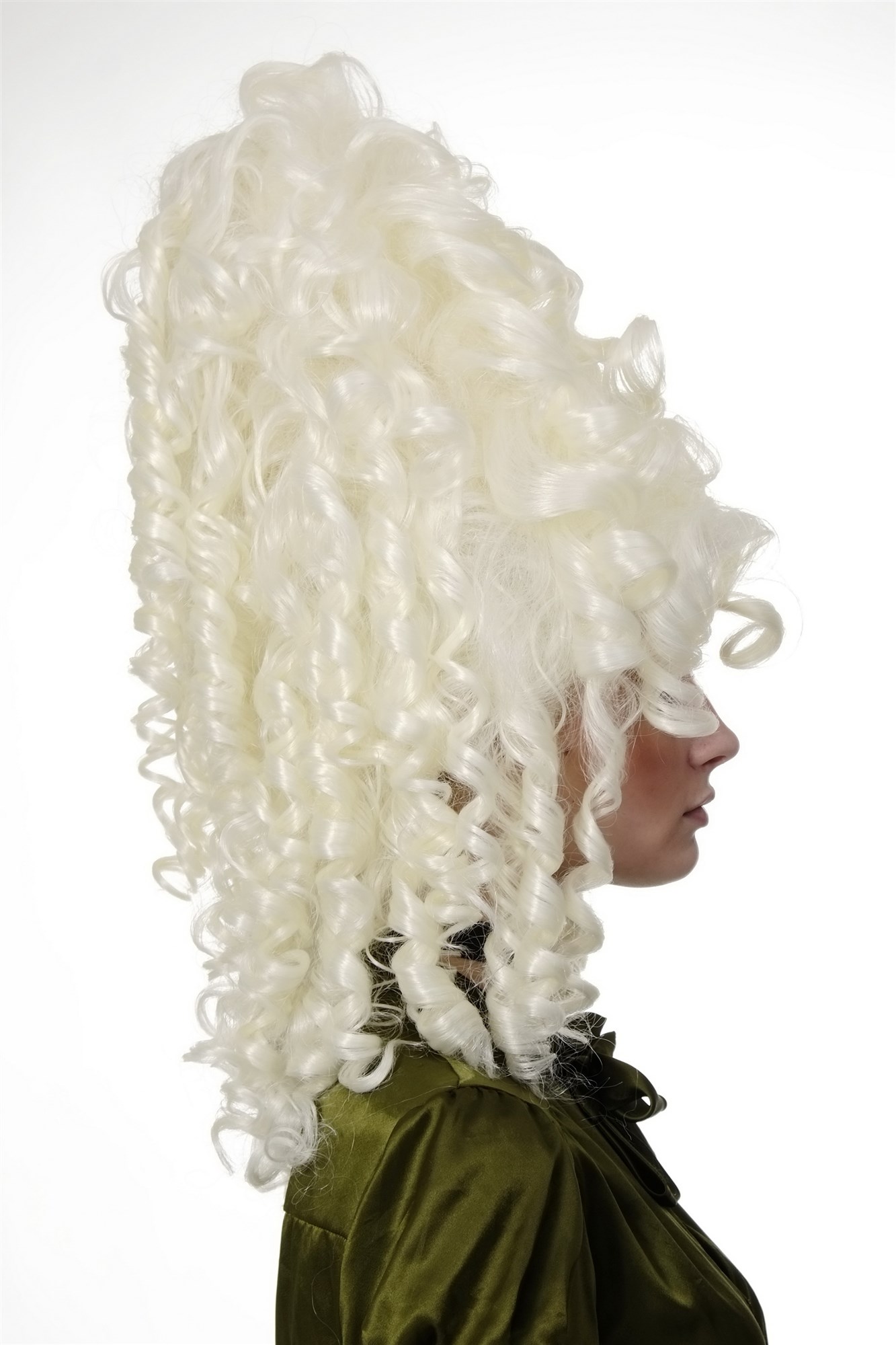 hochwertige Qualitätsperücken, Perücke Rokoko Barock Weißblond GFW1650-613A, Ansicht 4, WIG ME UP: Ihr Perücken Online Shop lockige Tressen-Perücke Weißblond lange Haare für Damen
