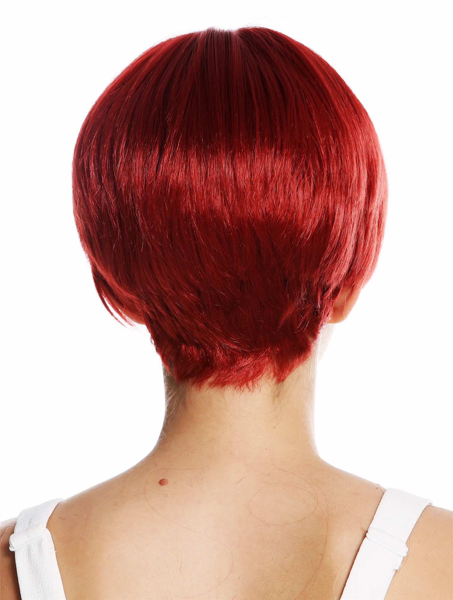 hochwertige Qualitätsperücken, Perücke kurz Page Pagenschnitt Rot Kupferrot VK-53-135, Ansicht 4, WIG ME UP: Ihr Perücken Online Shop glatte Tressen-Perücke mit Kopfhaut-Imitat Kupferrot kurze Haare für Damen