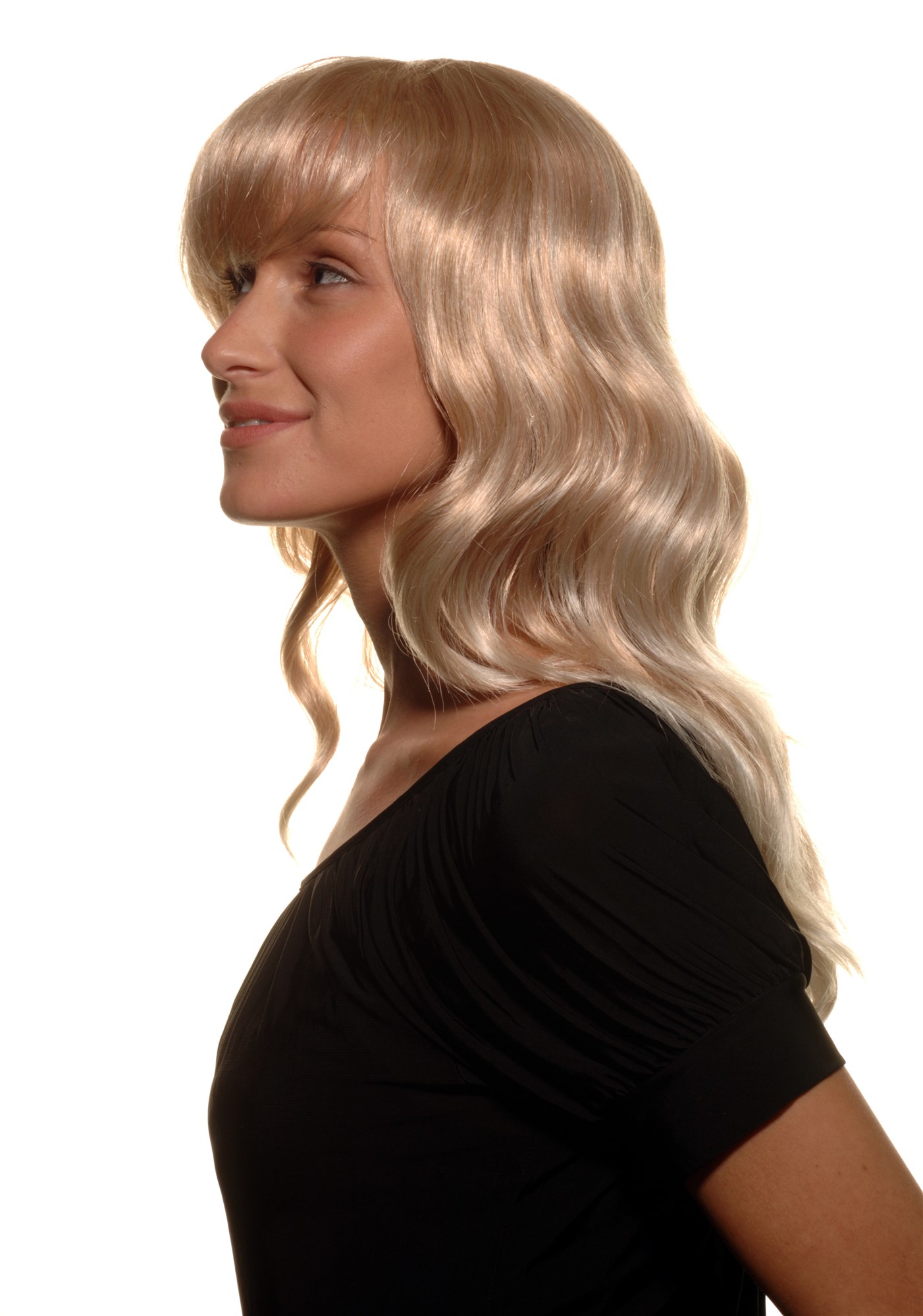 hochwertige Qualitätsperücken, Wellige halblange Damen Perücke blond so niedlich 5019-27T613, Ansicht 2, WIG ME UP: Ihr Perücken Online Shop wellige Tressen-Perücke mit Kopfhaut-Imitat Blond-Mix schulterlange Haare für Damen