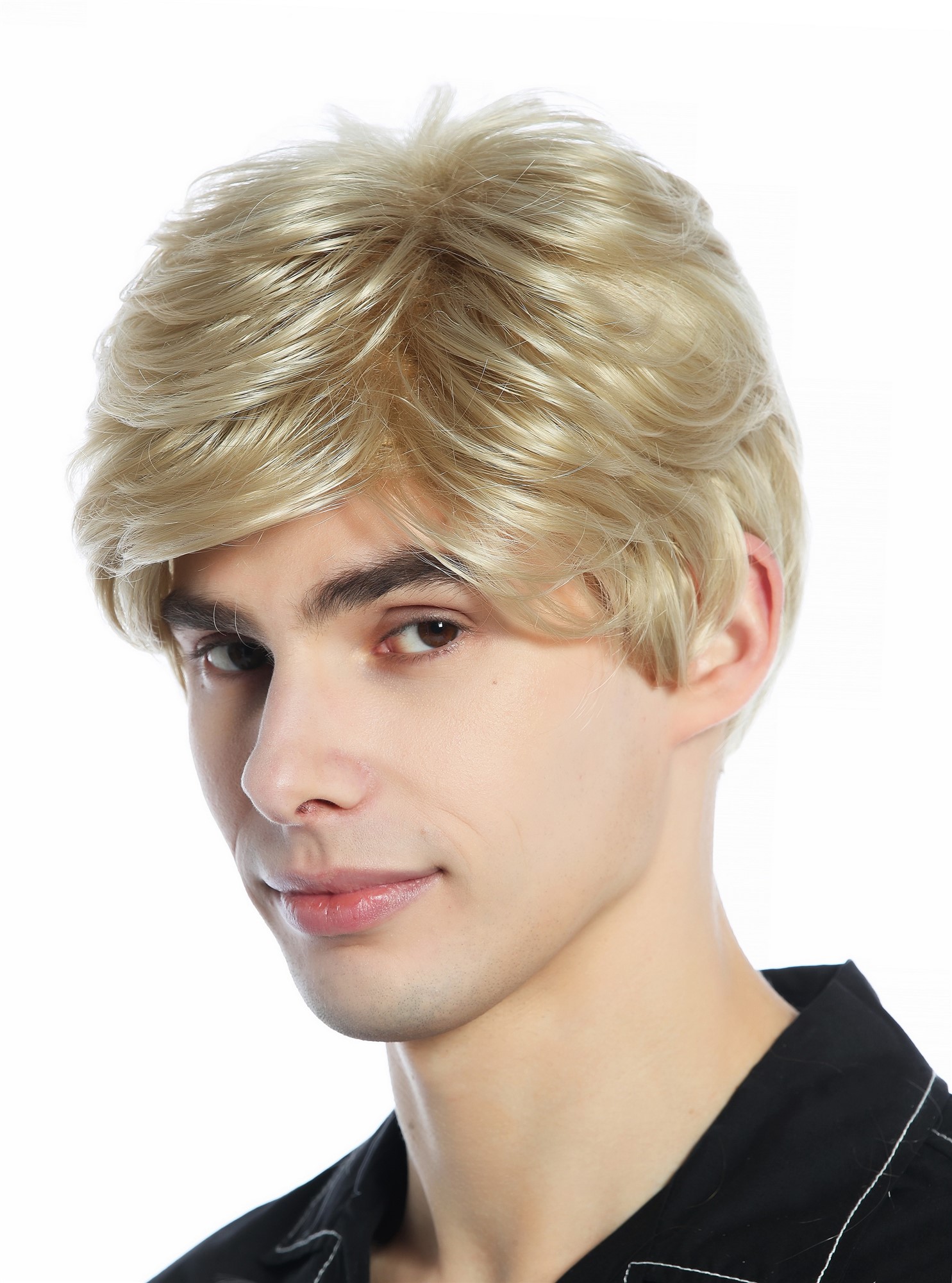 Wig Men Women unisex short parting wavy unruly unkempt look ash blonde DW94A, view 2, WIG ME UP: Your Perücken Online Shop Quality Wigs, Unisex, ash blonde, wavy, short