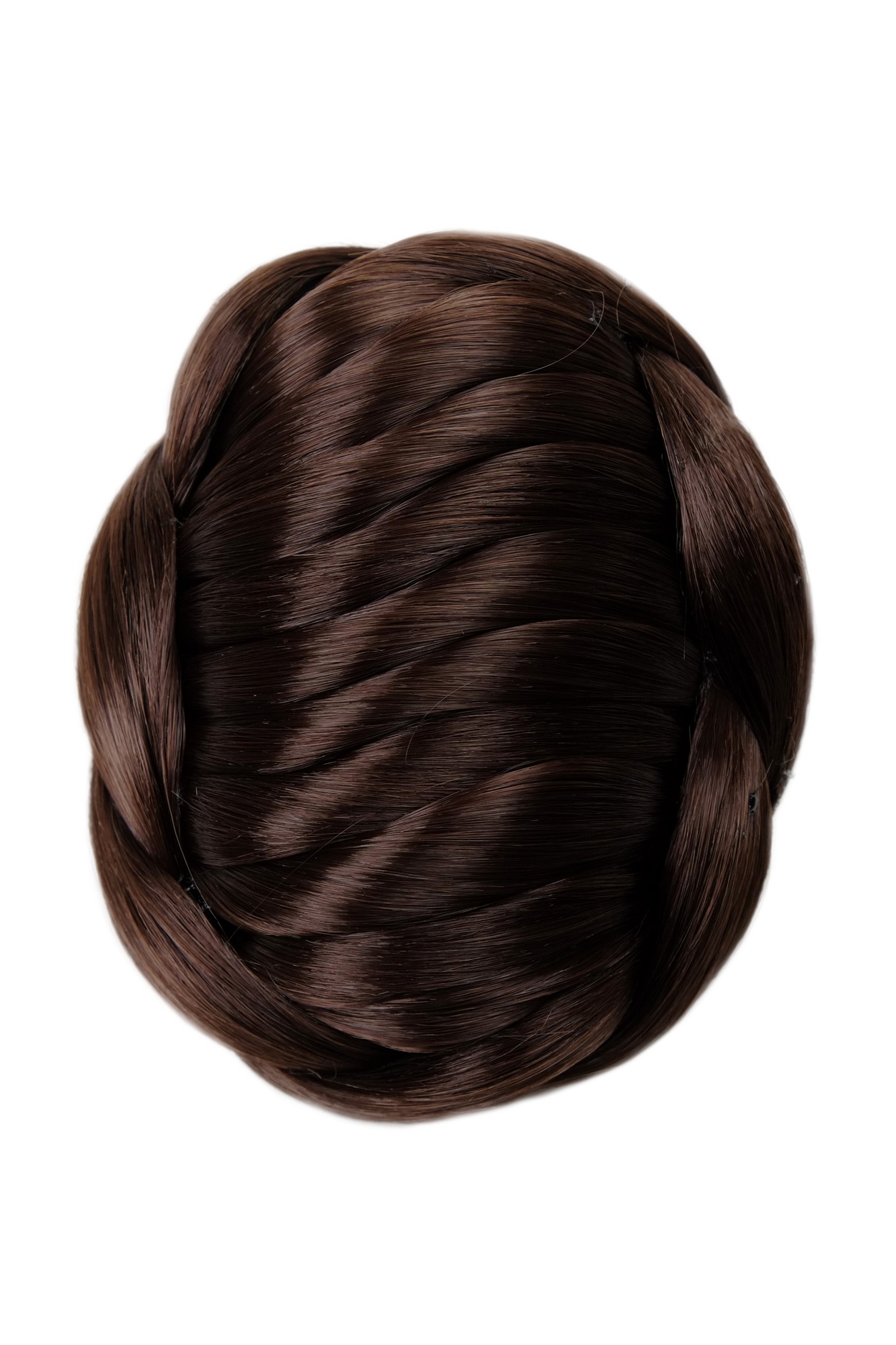 Haarknoten Dutt aufwendig Braun TYD-0022-6, Vorderansicht, WIG ME UP: Ihr Perücken Online Shop geflochtener Dutt Haarteil Braun