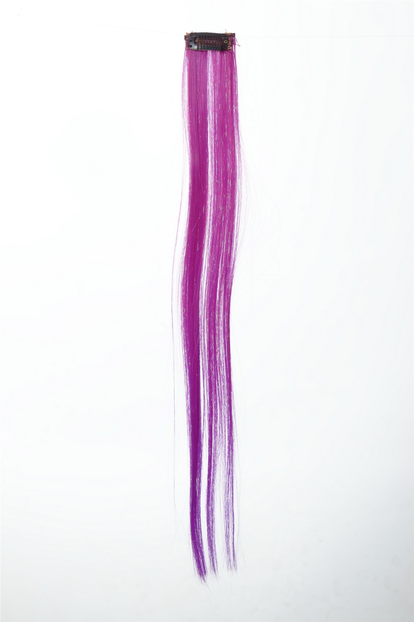 glatte Extensions Dunkelrosa-Neonviolett-Mix 45 cm lang