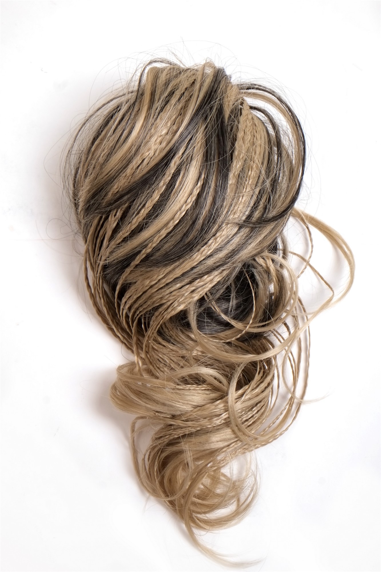 hochwertiges Haarteil Zopf geflochten Braun Blond T301-2/22TT22, Ansicht 2, WIG ME UP: Ihr Perücken Online Shop geflochtenes Zopf-Haarteil Braun-Hellblond-Mix 50 cm lang