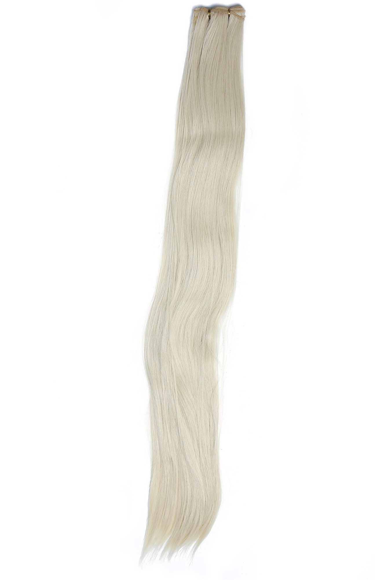 Weft tress synthetic hair sleek for wig extension making light blonde VK-WEFT, front view, WIG ME UP: Your Perücken Online Shop Wefts, blond mix, straight, very long