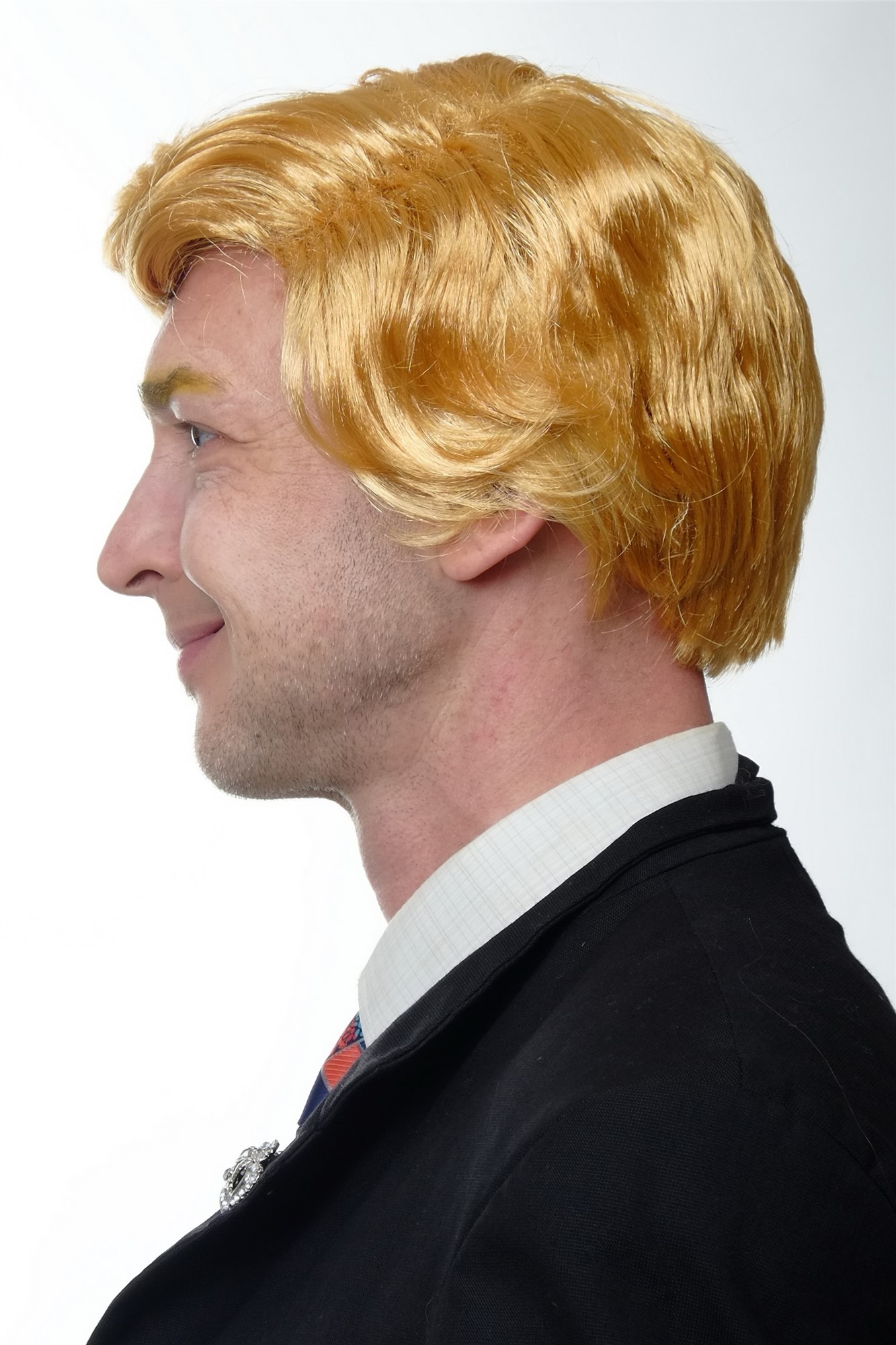günstige Party Perücke, Perücke Herren Blond Präsident TL-001-FR26-88C-35, Ansicht 2, WIG ME UP: Ihr Perücken Online Shop wellige Party Perücke Blond kurze Haare für Herren