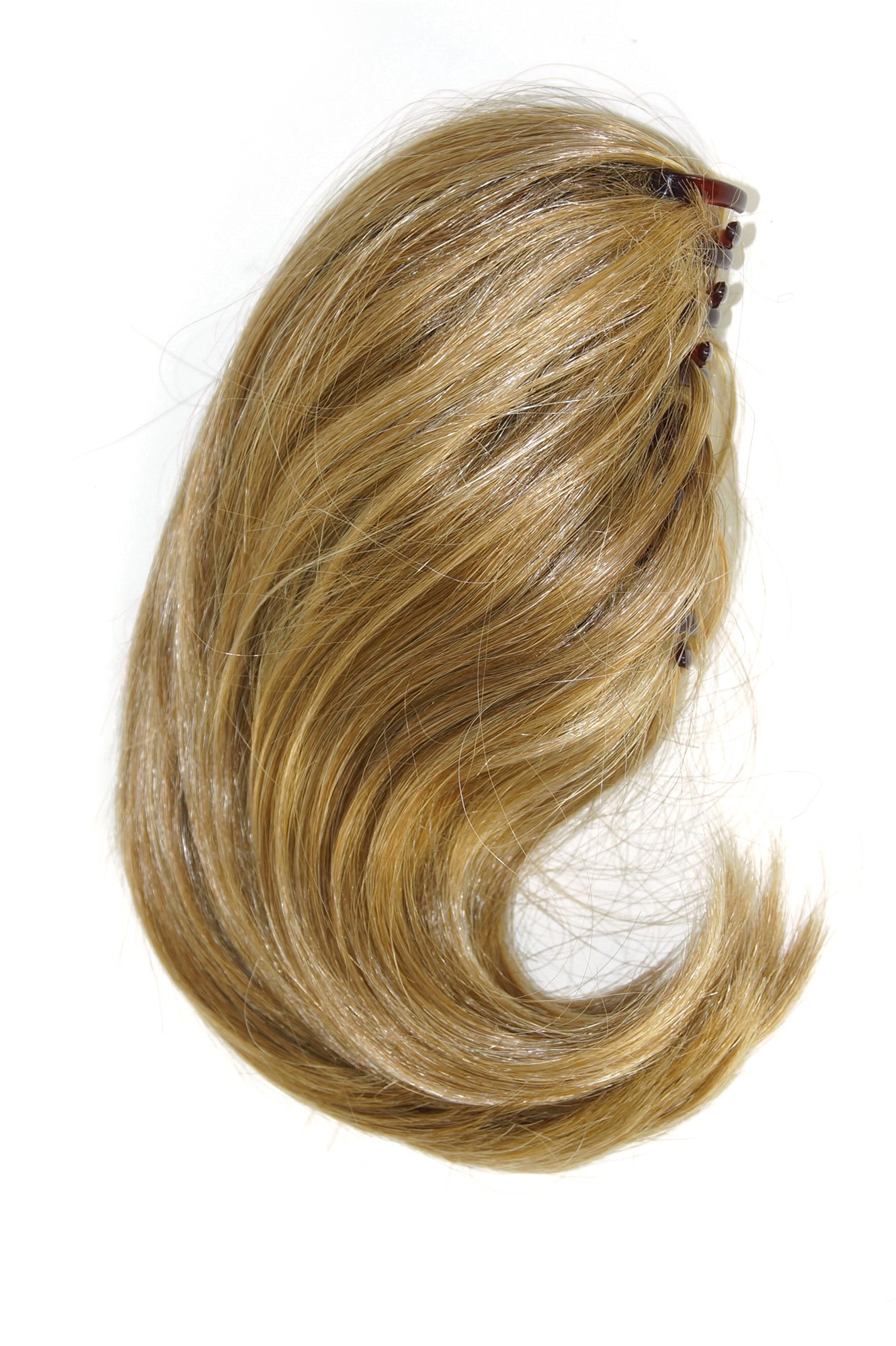 glattes Zopf-Haarteil Blond-Mix 20 cm lang