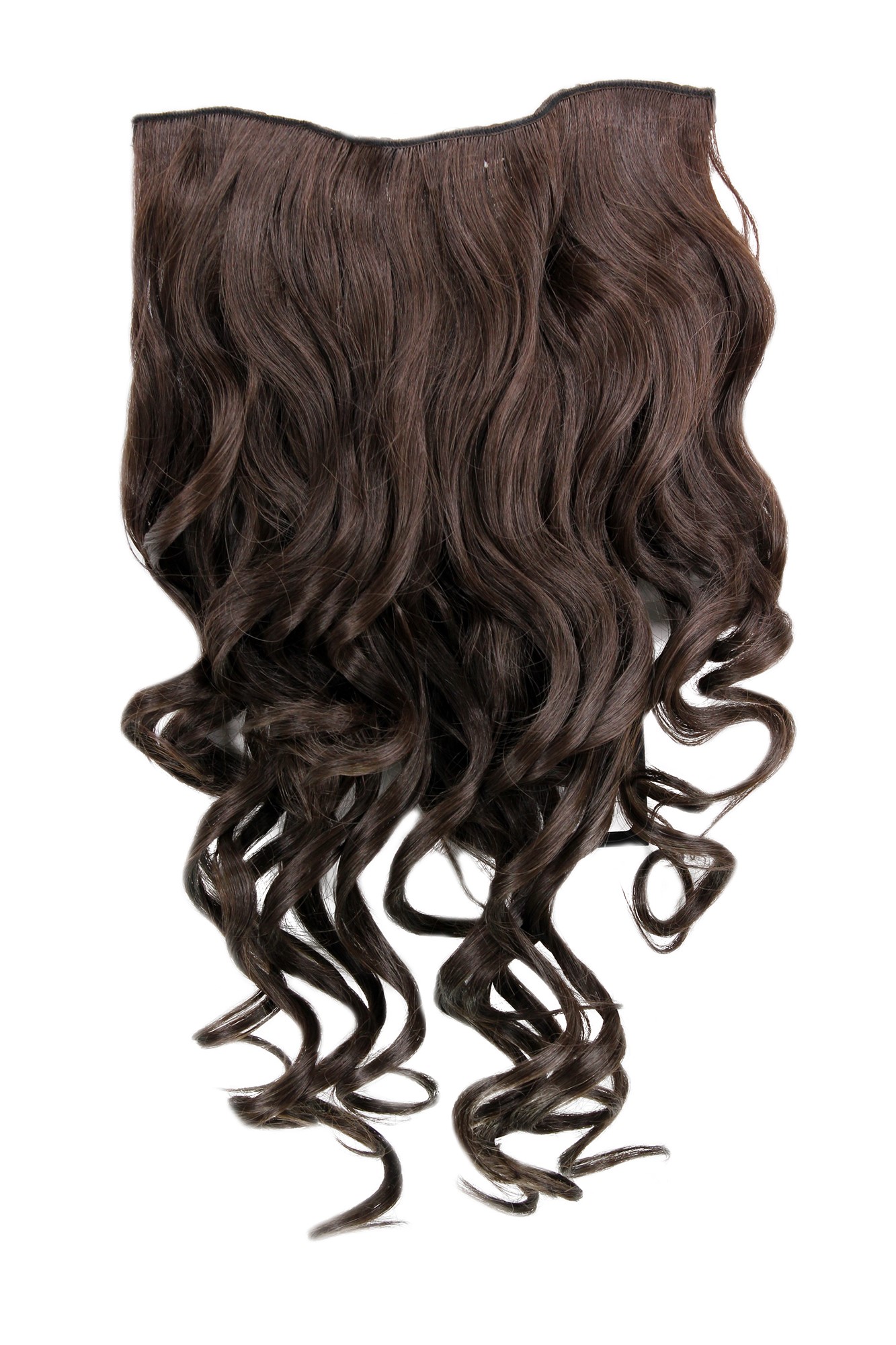 Halfwig, medium brown, wavy, long