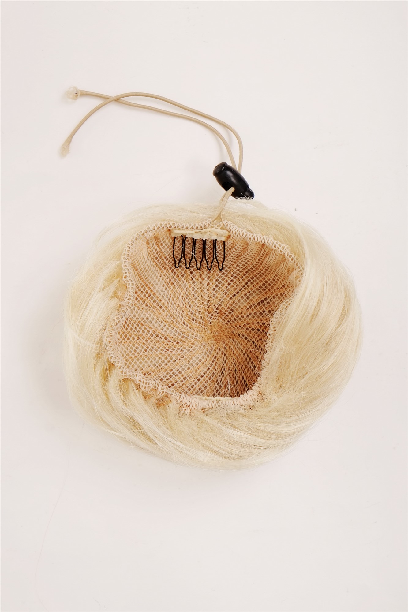 Dutt Haarknoten 60er Vintage Hellblond Modell: NHA-004B, Ansicht 4, WIG ME UP: Ihr Perücken Online Shop glatter Dutt Haarteil Blond-Mix