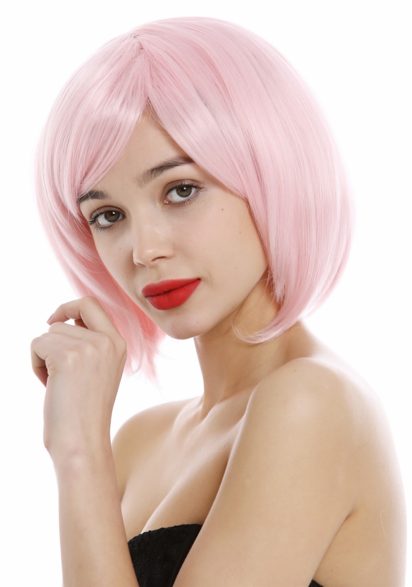 Quality Wigs, Ladies, light pink, straight, short