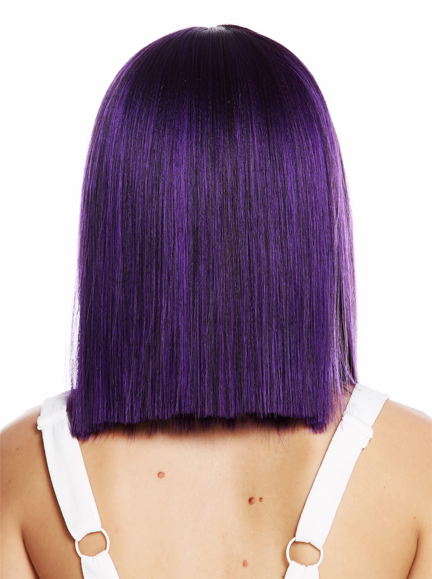 Quality Wigs, Ladies, violet-brown mix, straight, shoulder-length