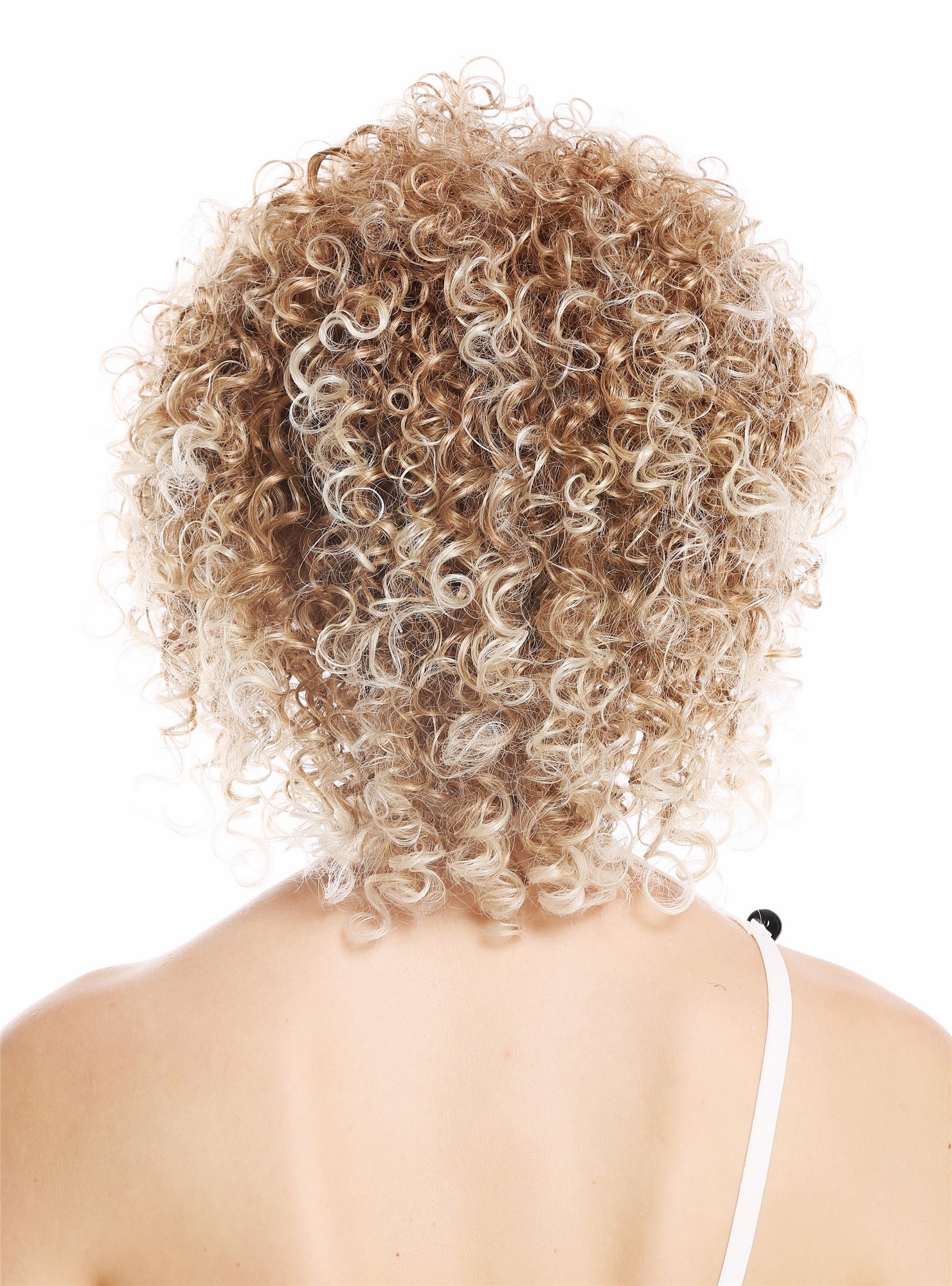 Women's wig lady short voluminous frizzy curly curls blonde mix highlights VK-11, view 4, WIG ME UP: Your Perücken Online Shop Quality Wigs, Ladies, blond mix, curled, short